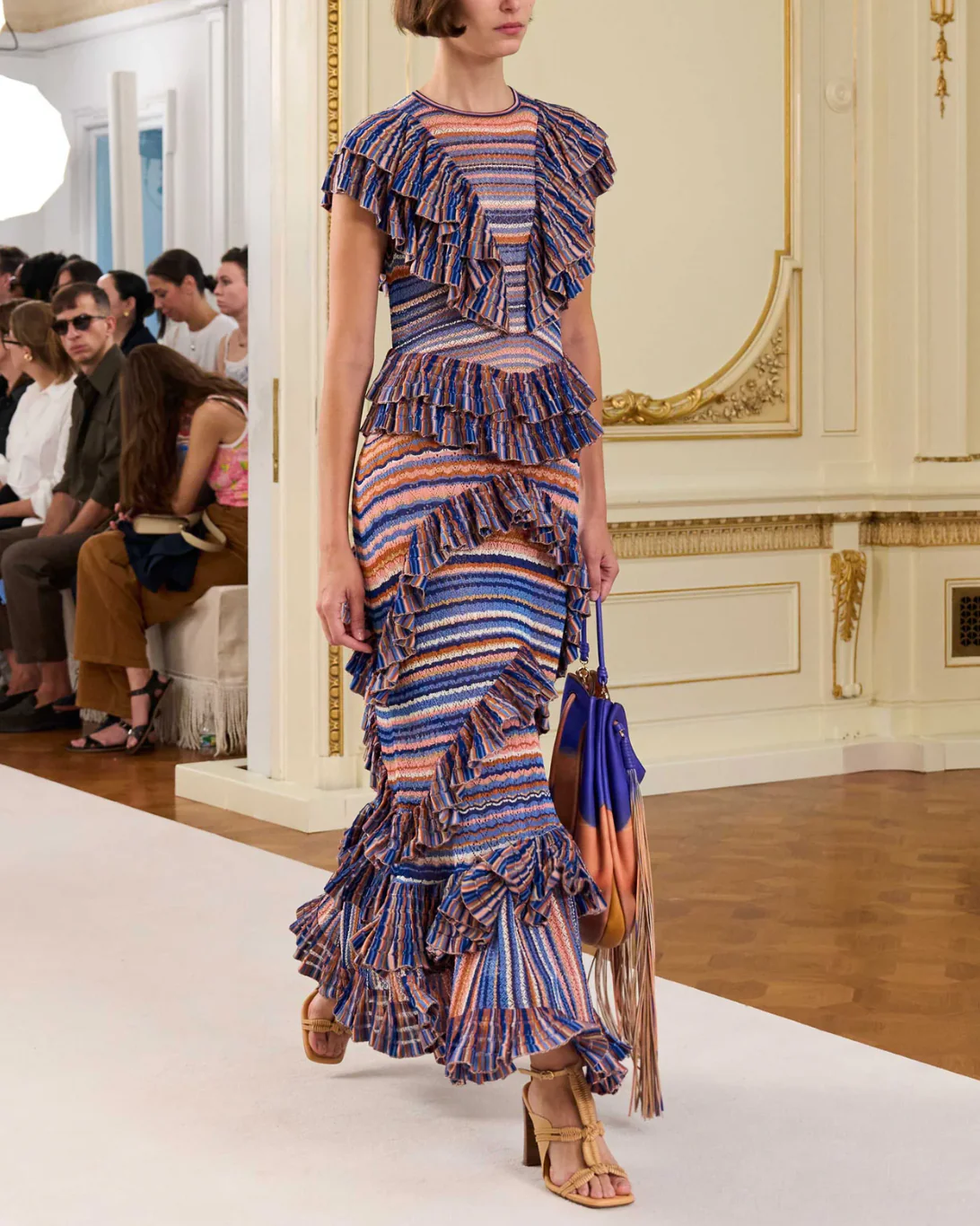Raina Ruffle Knit Dress | Sunset - Image 3
