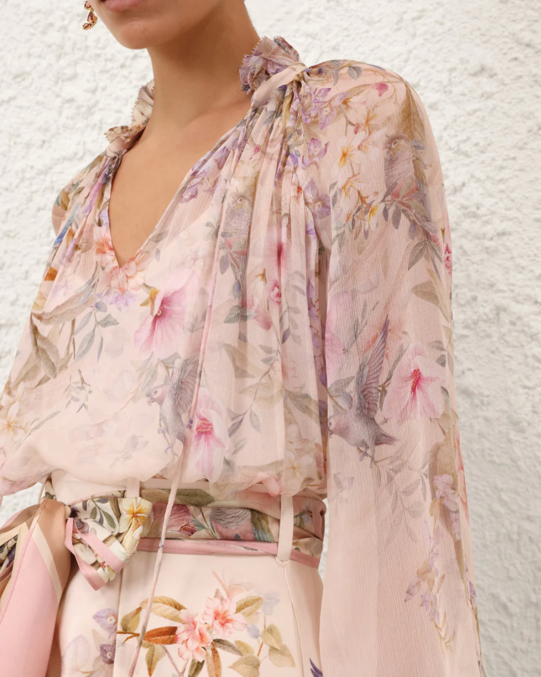 Rebellion Billow Blouse | Cream Aviary - Image 3
