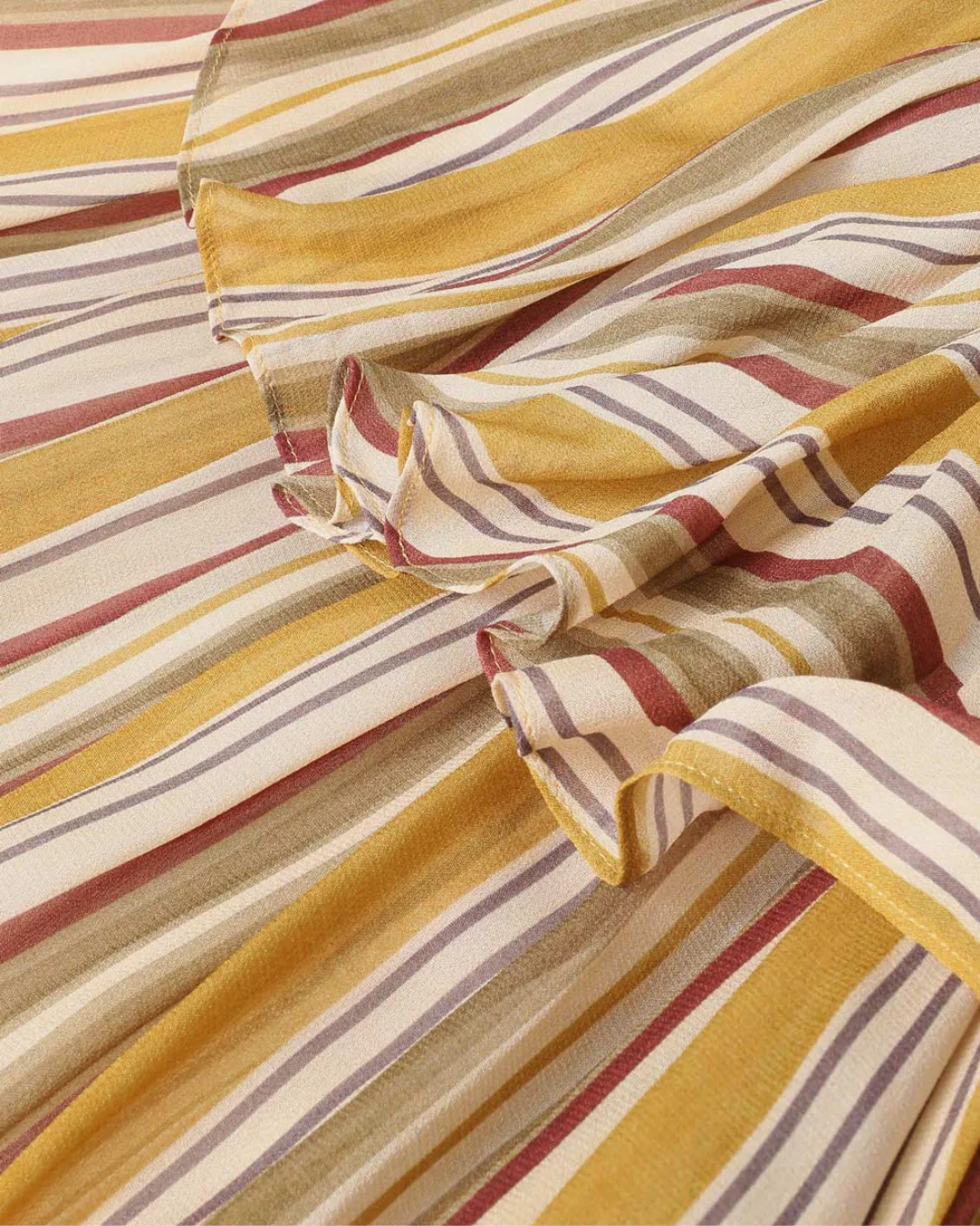 Rebellion Bohemian Slip Dress | Mustard Stripe - Image 6
