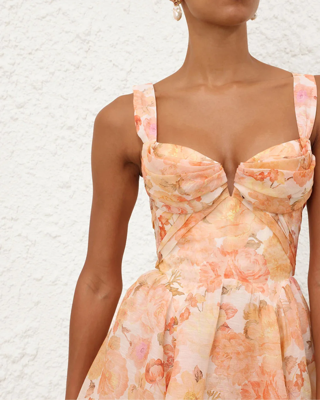 Rebellion Drape Midi Dress | Golden Bloom - Image 5