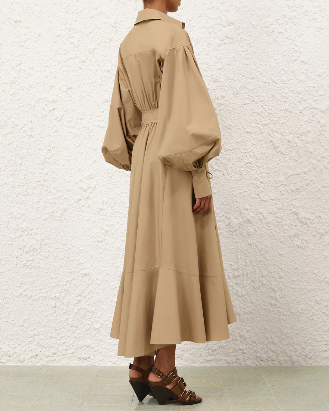 Rebellion Poplin Midi Dress | Olive - Image 4