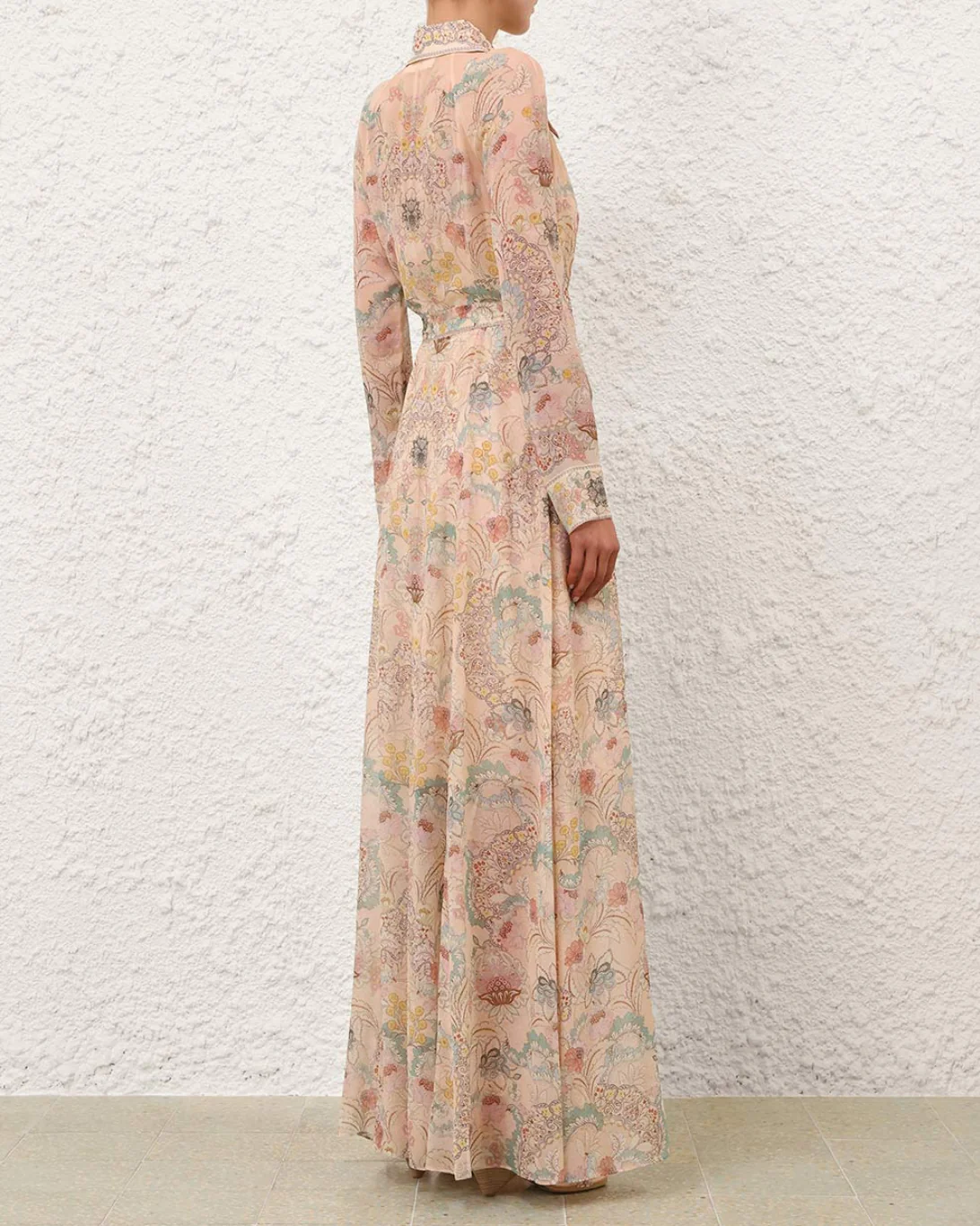 Rebellion Pussybow Shirt Dress | Pink Floral - Image 4