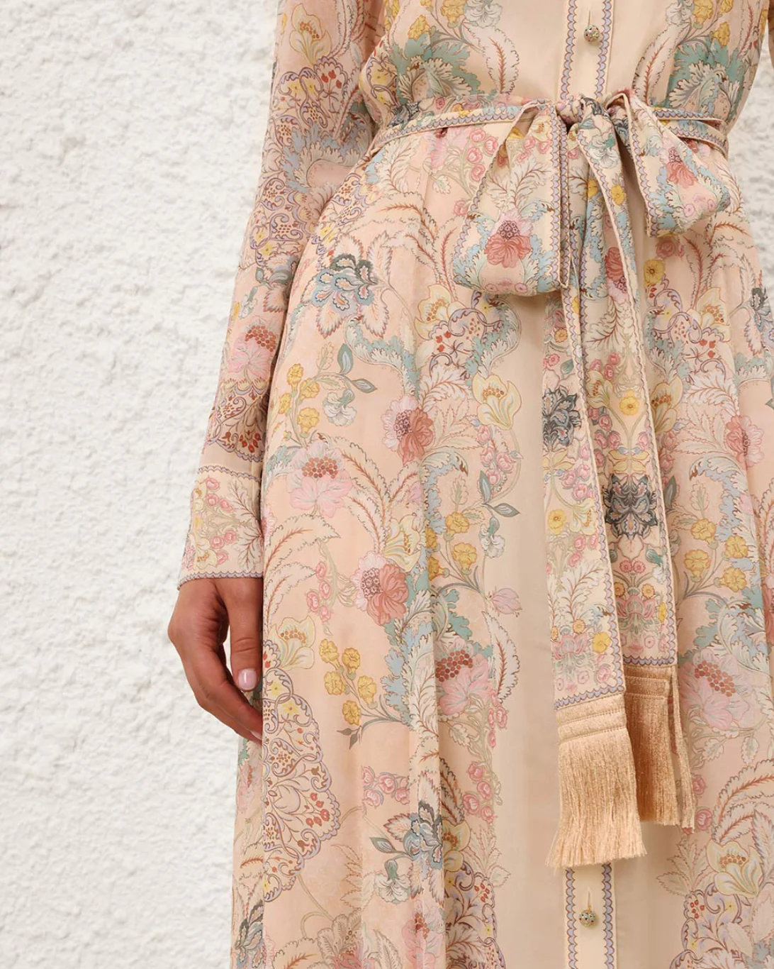 Rebellion Pussybow Shirt Dress | Pink Floral - Image 5