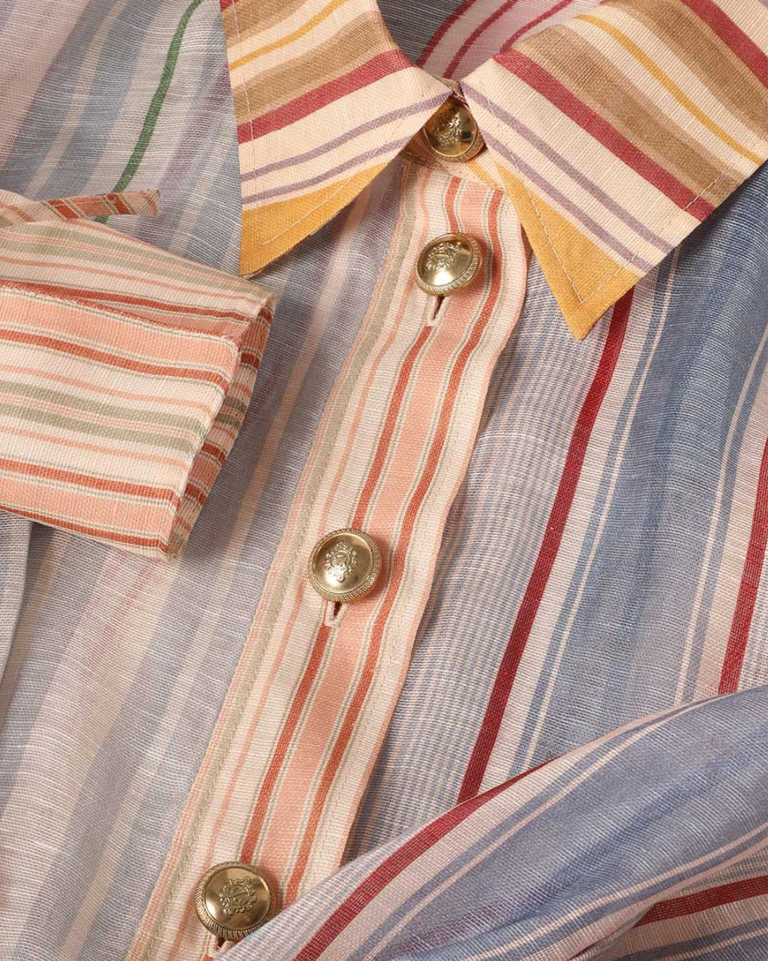 Rebellion Striped Blouse | Spliced Stripes - Image 4