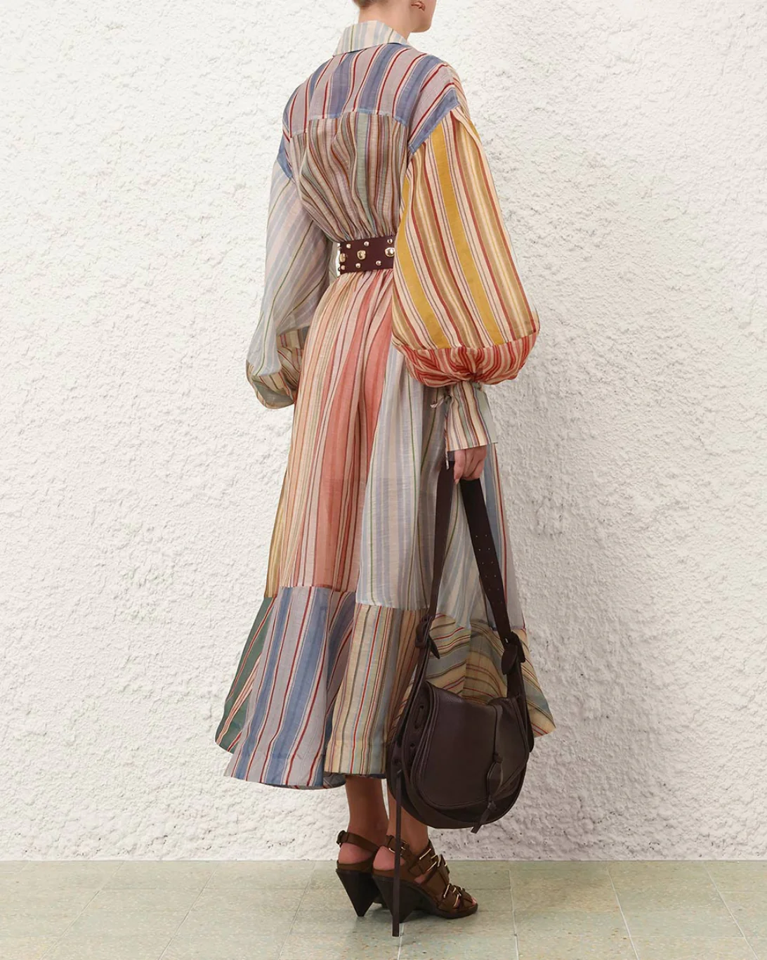 Rebellion Striped Midi Dress | Spliced Stripes - Image 6