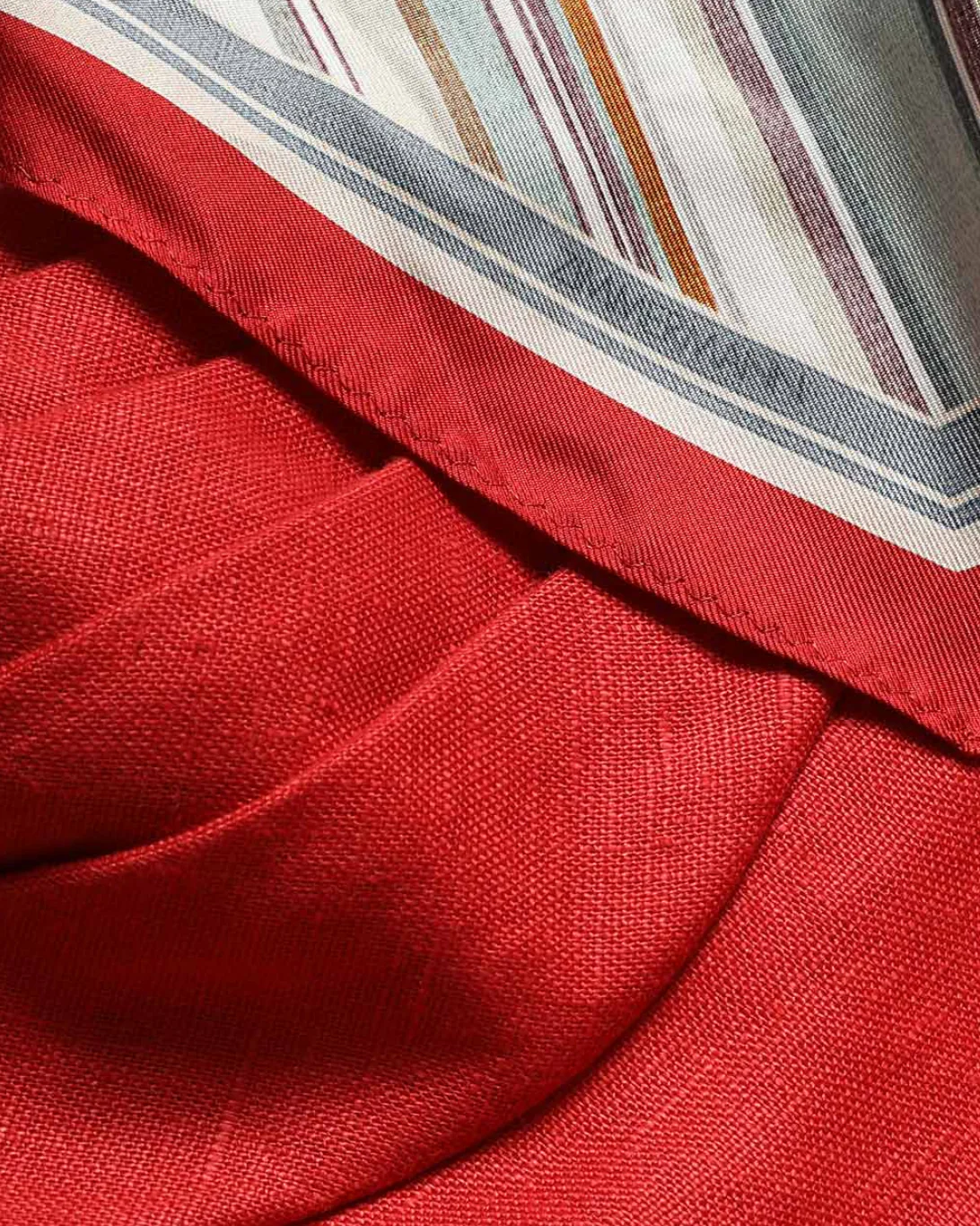 Rebellion Tuck Midi Dress | Red - Image 6