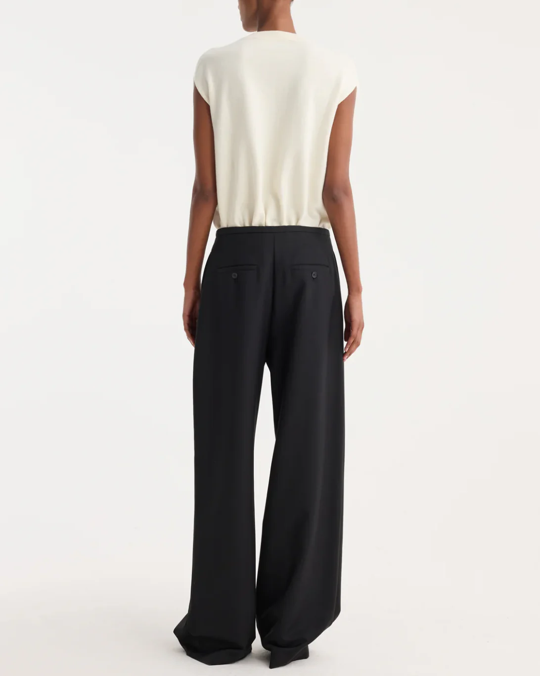 Relaxed Drawstring Trouser | Black - Image 4