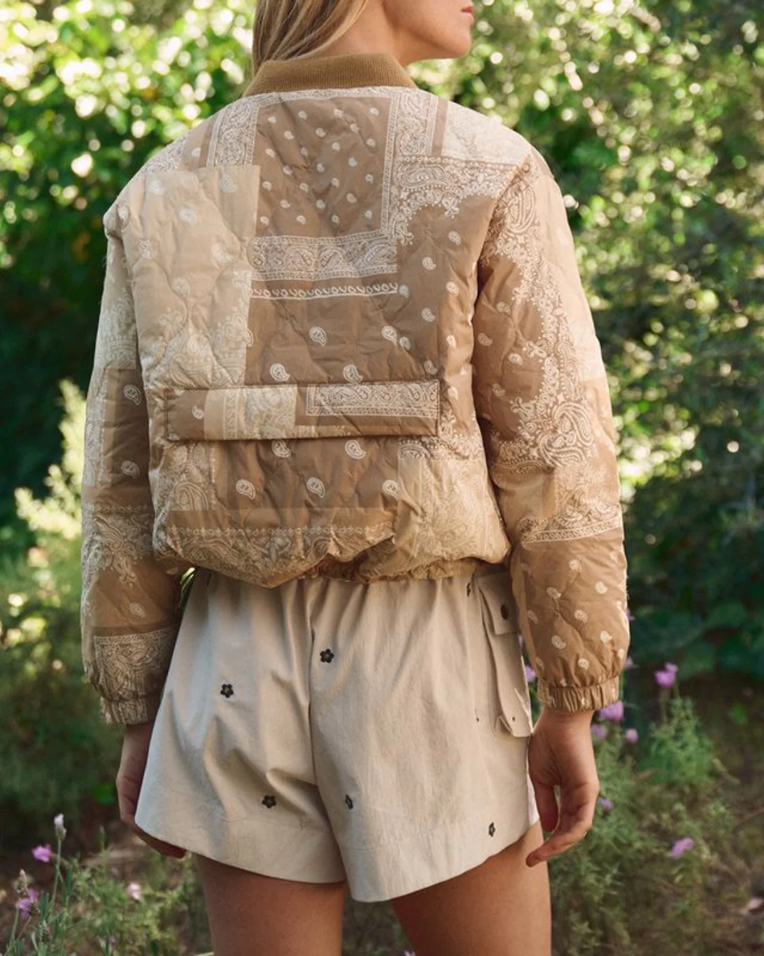 Reversible Ultra Light Puffer | Khaki Bandana - Image 5