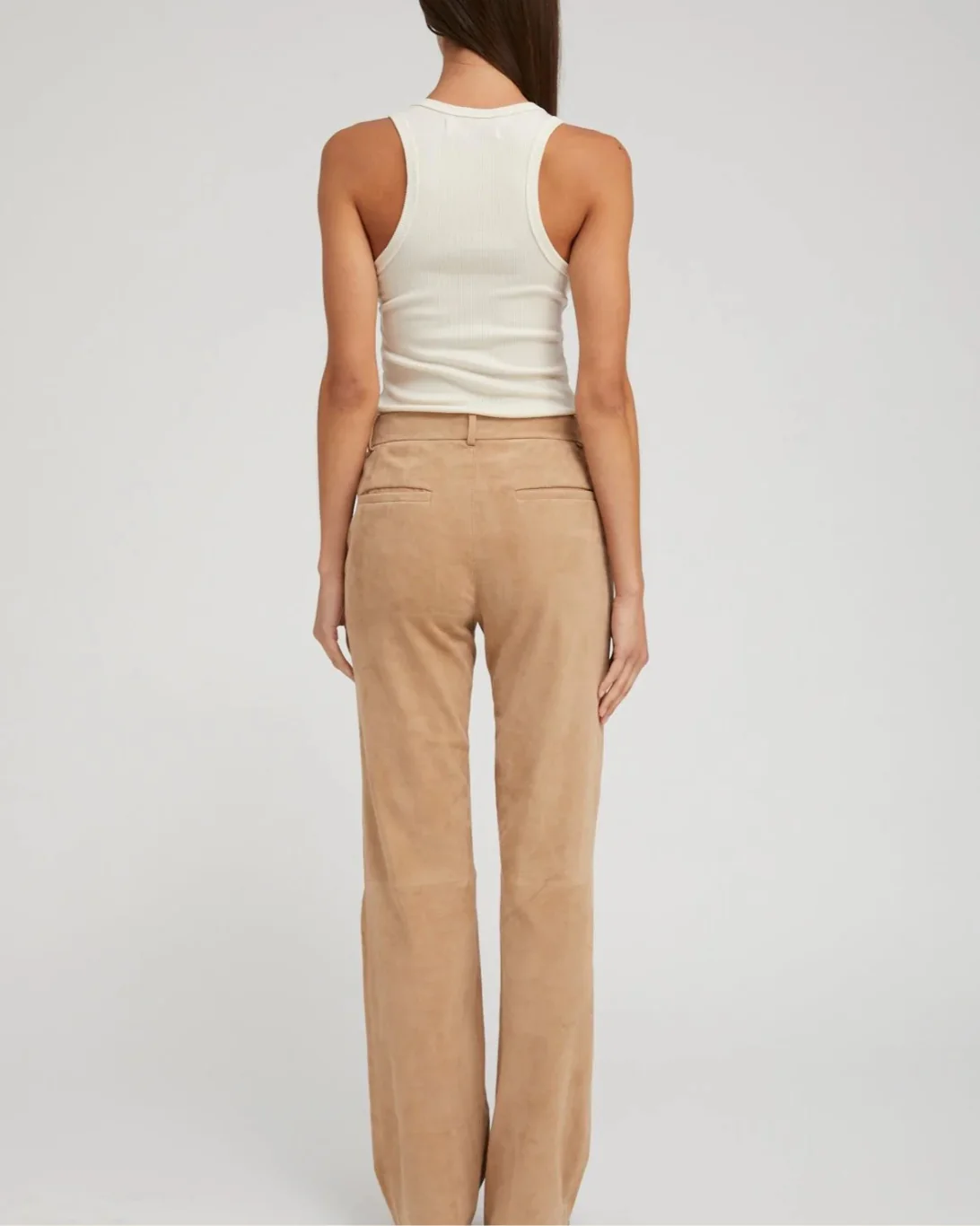 Ribbed Fitted Scooped Tank | Creme - Image 5