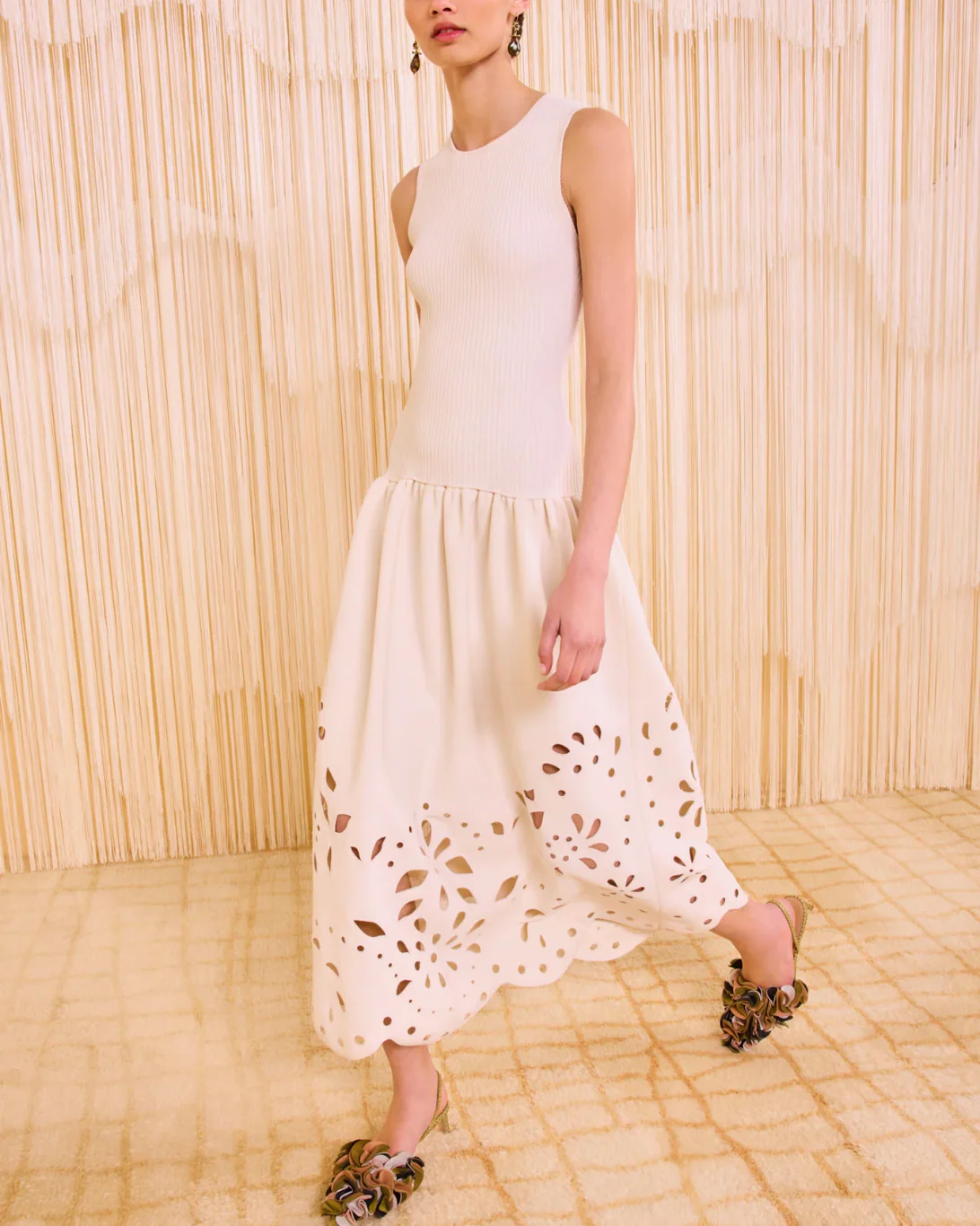 Rosaline Knit Midi Dress | Cowrie - Image 4