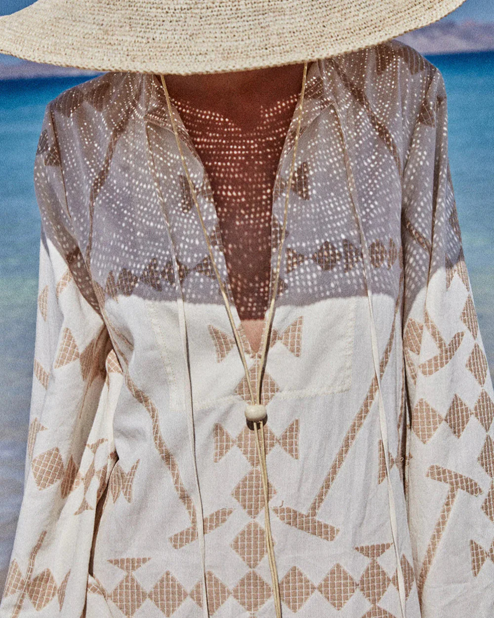 Savannah Tunic Dress | Ecru Sand - Image 2