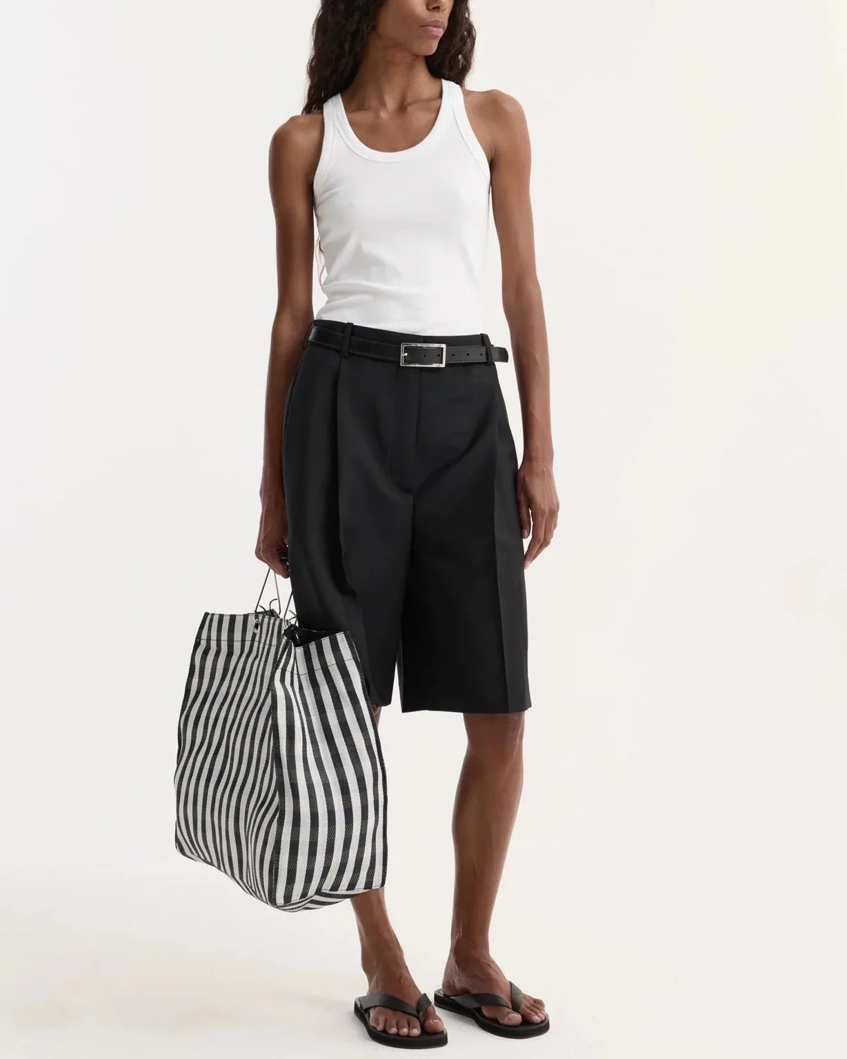 Scoop Neck Rib Top | Optic White - Image 2