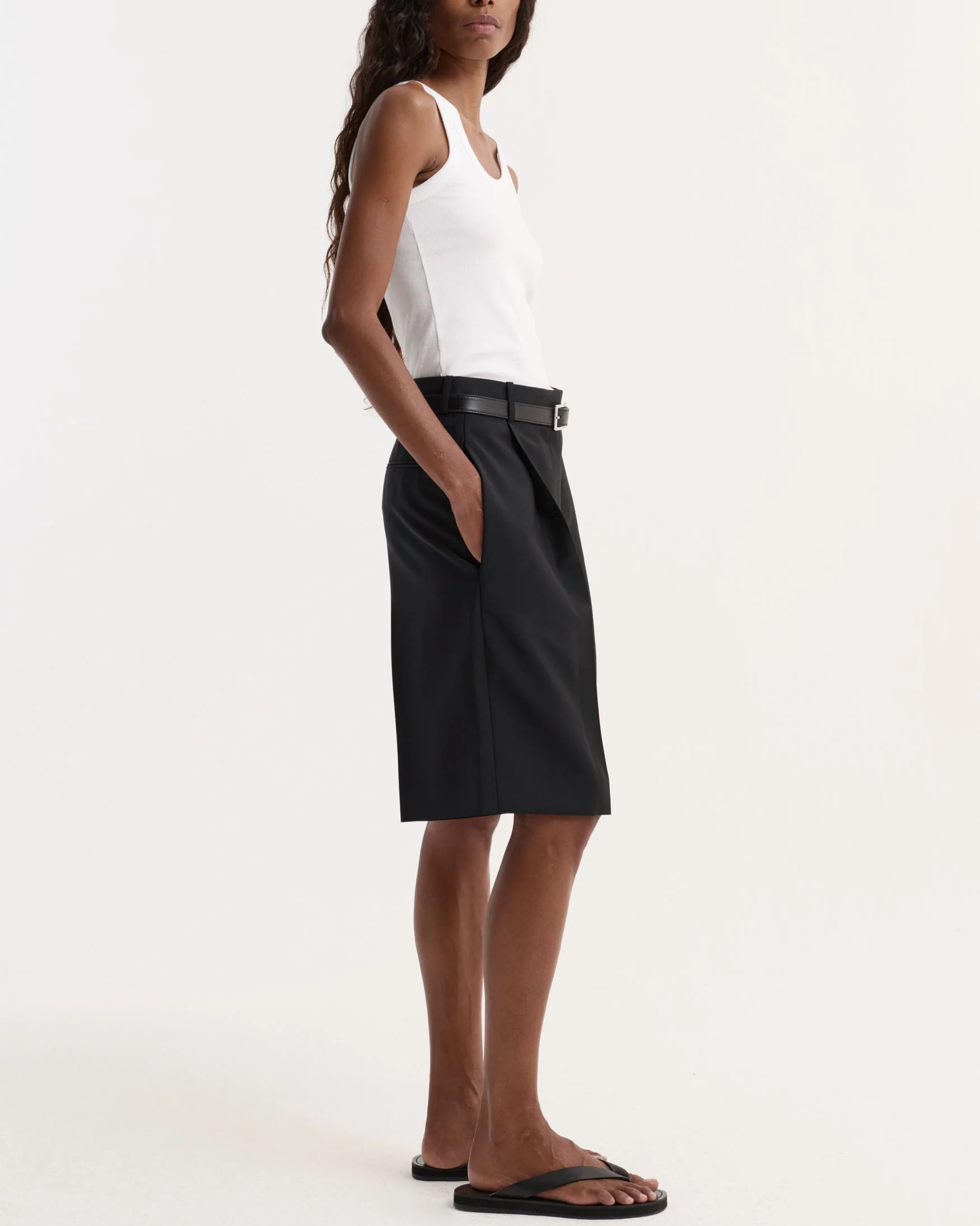 Scoop Neck Rib Top | Optic White - Image 4