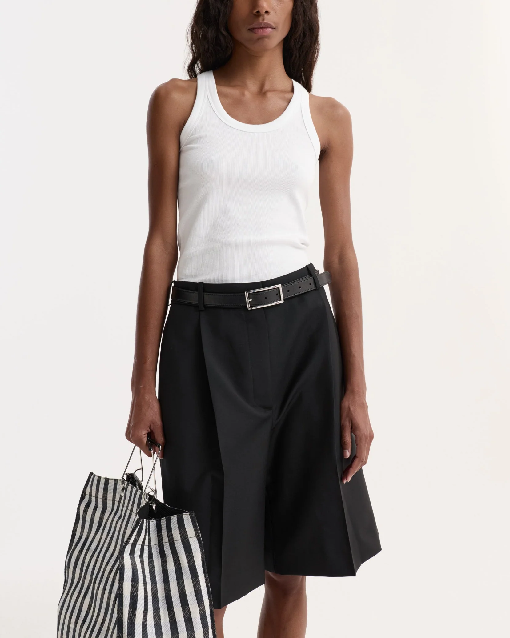Scoop Neck Rib Top | Optic White - Image 6