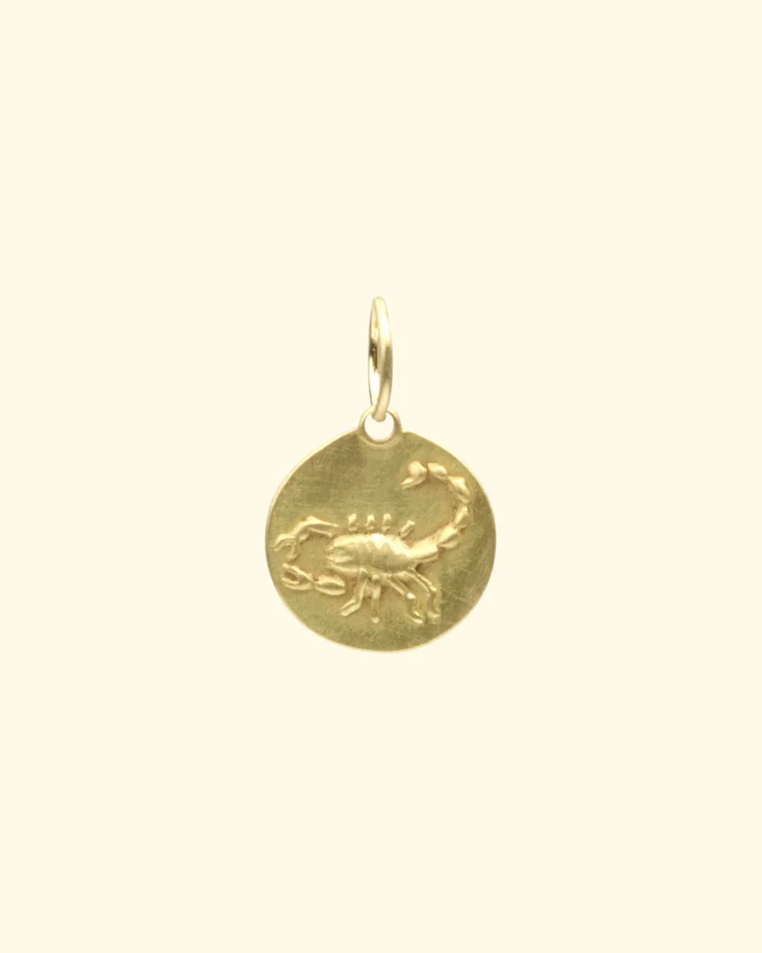 Scorpio Medal Charm | 18k Yellow Gold
