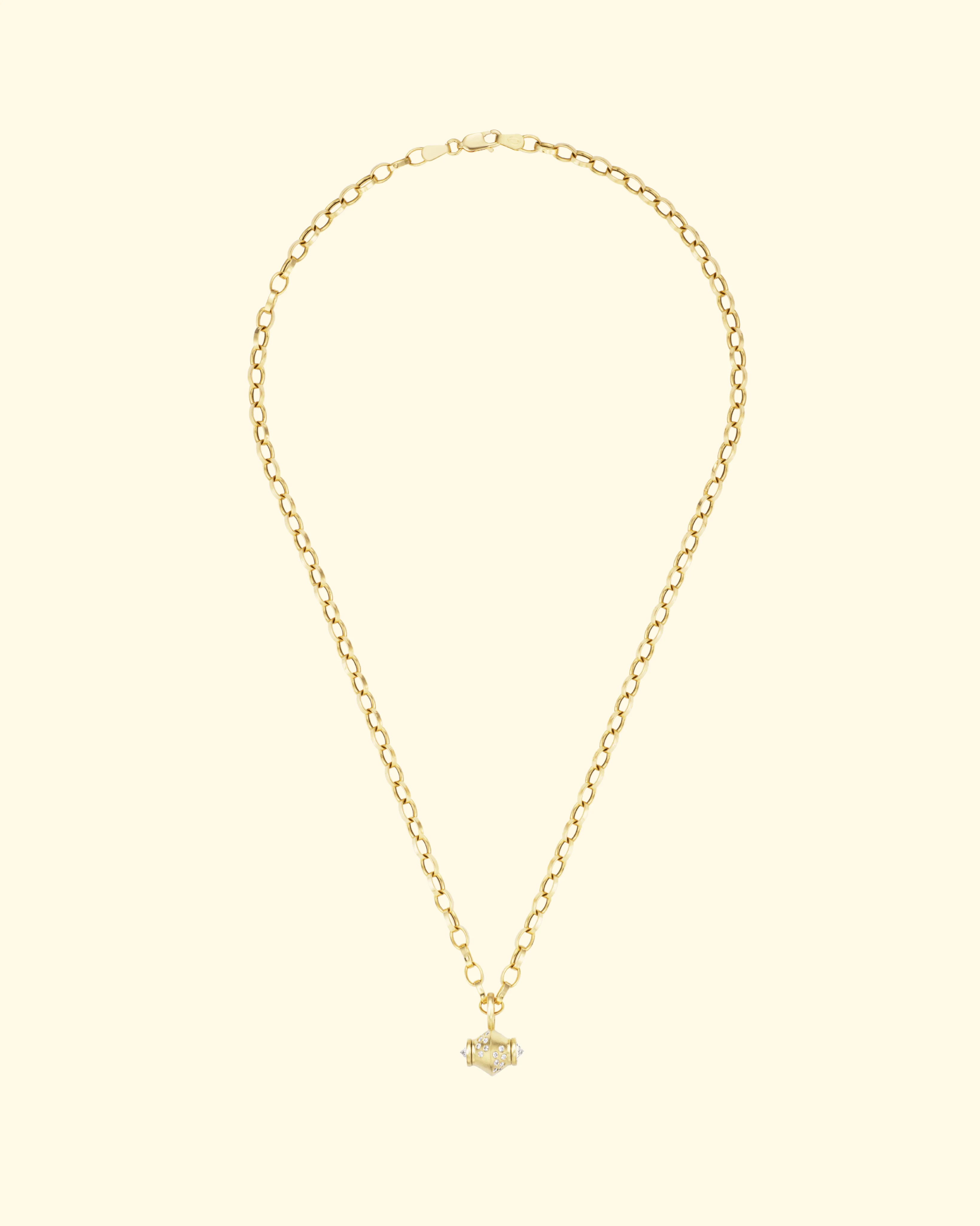 Scroll Pendant With Chain | 18k Yellow Gold - Image 3