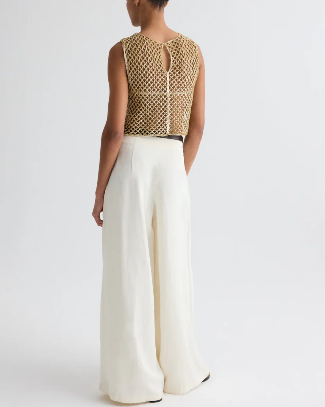 Sequined Muscle Tee | Olive Grey - Image 4