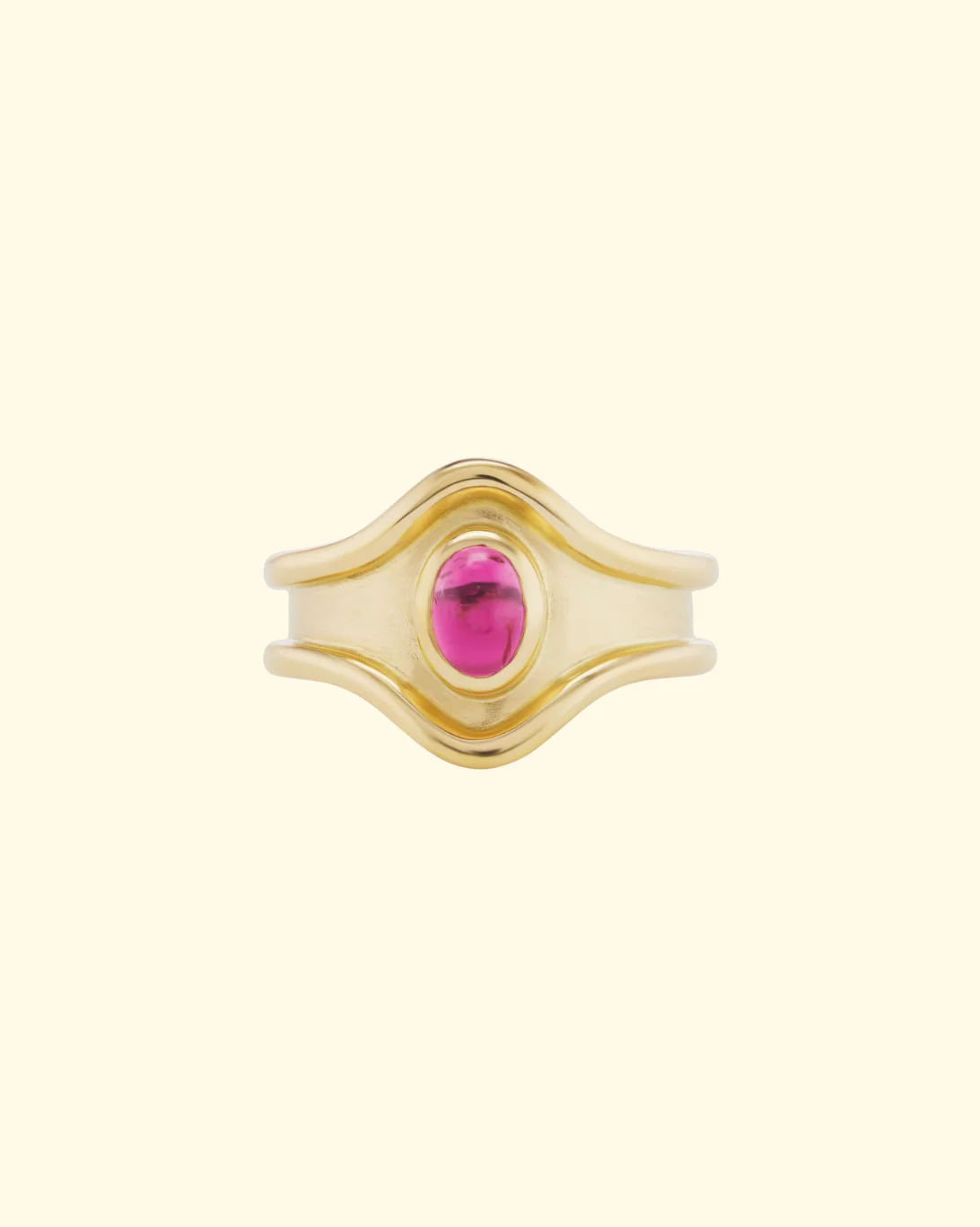 Shelter Island Ring in Rubellite | 18k Yellow Gold - ONLINE ONLY