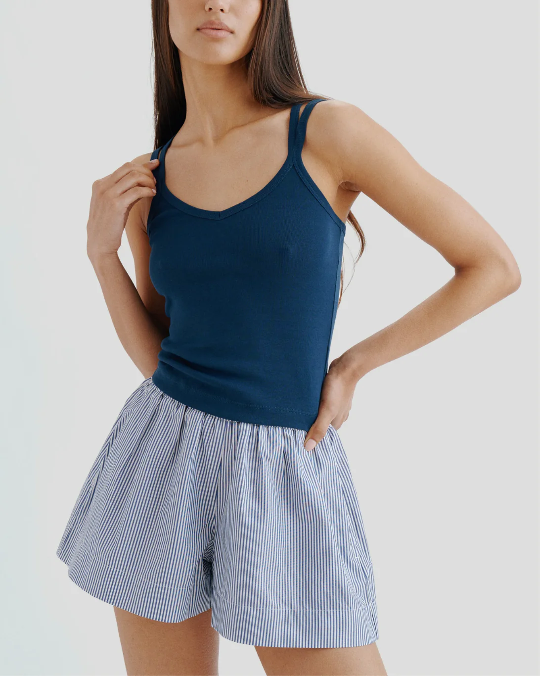 Shkip Shorts | Navy Stripe - Image 2