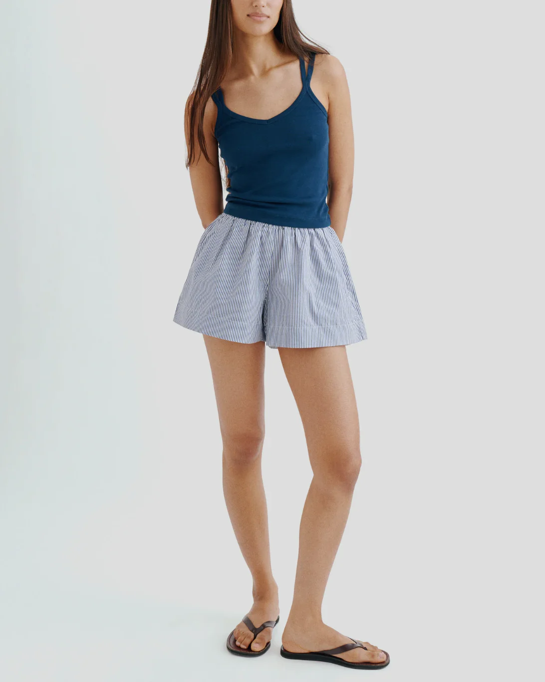 Shkip Shorts | Navy Stripe - Image 4