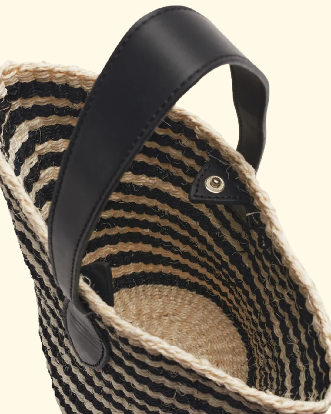 Single Handle Basket | Black/Cream - Image 4