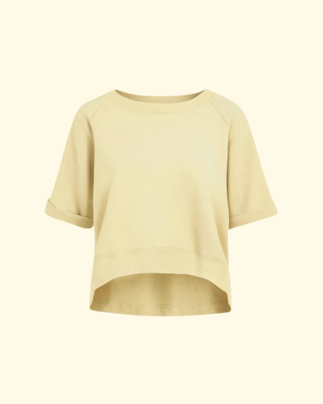 Slouchy Rolled Sweatshirt Tee | Flan