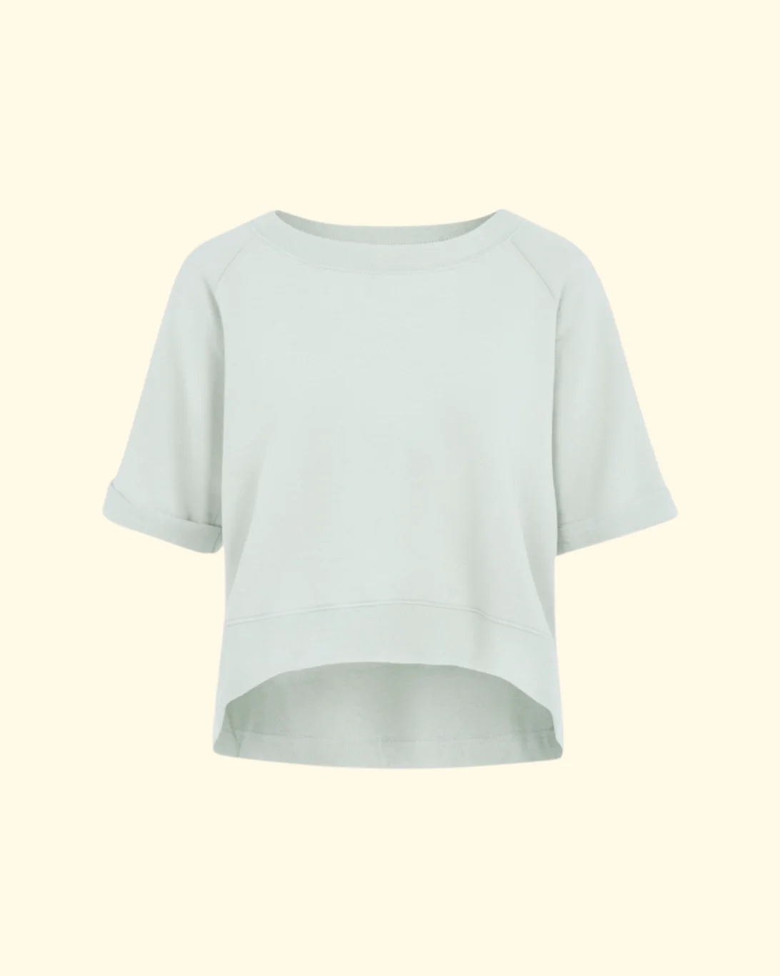 Slouchy Rolled Tee | Blue Flower Lightweight Terry