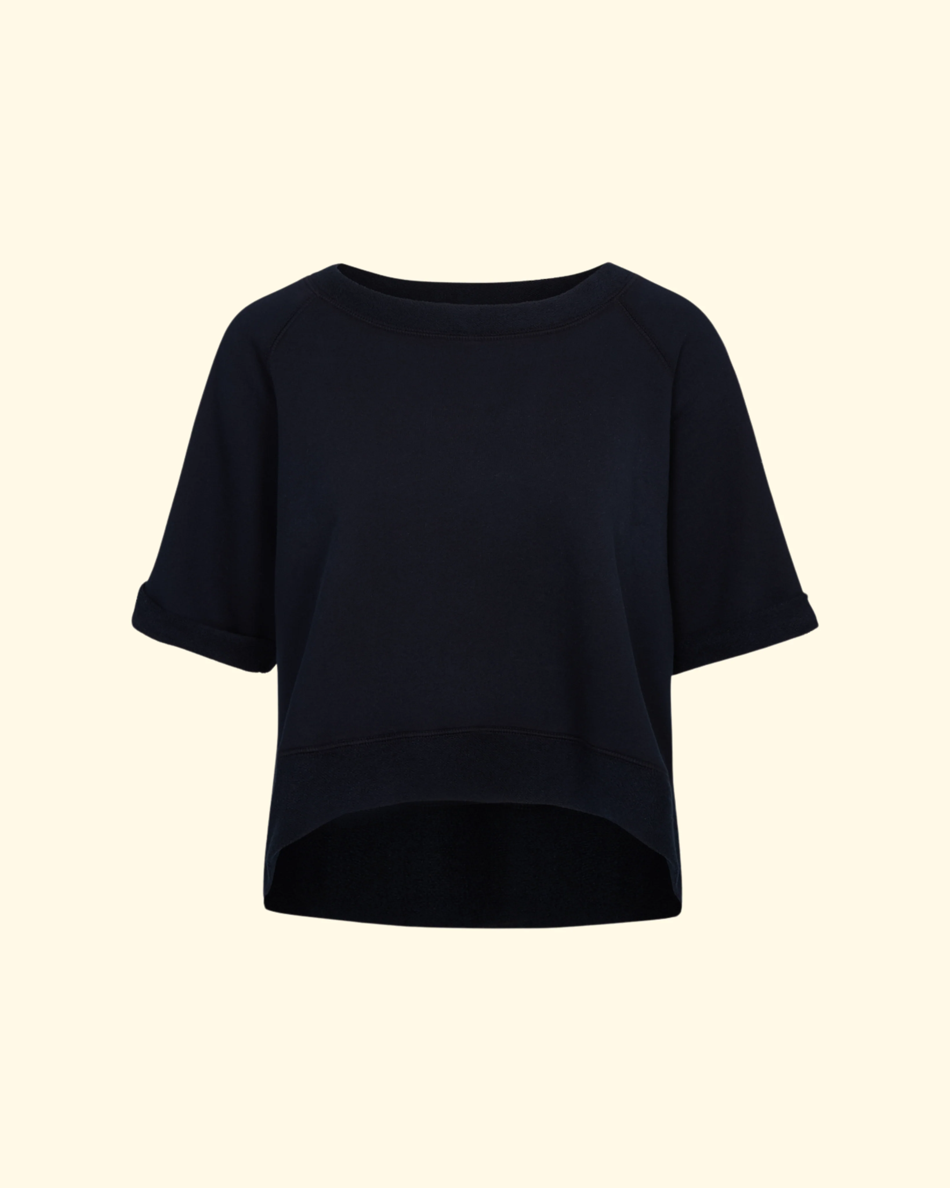 Slouchy Rolled Tee | Midnight