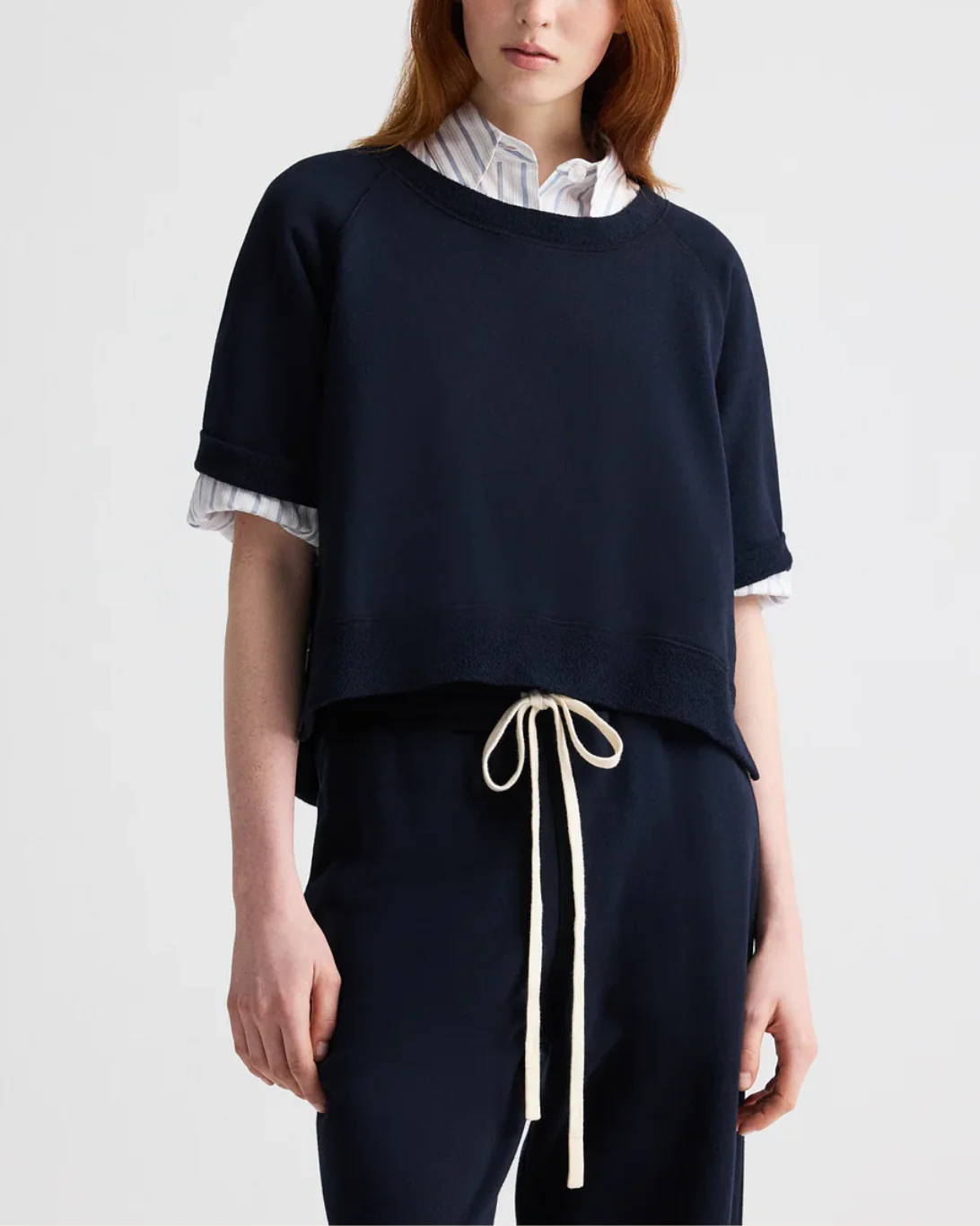 Slouchy Rolled Tee | Midnight - Image 4