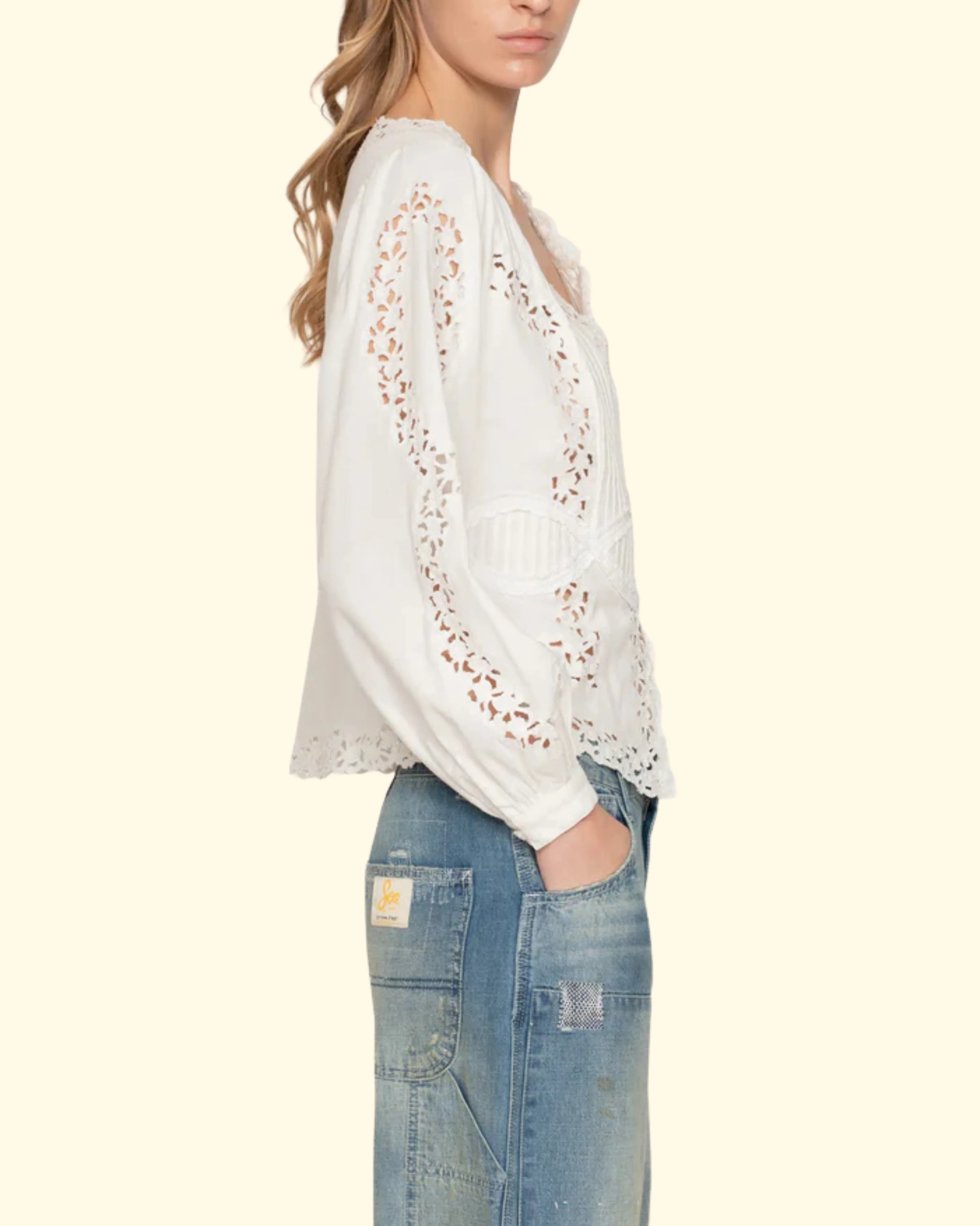 Sofia Blouse | Cream - Image 2