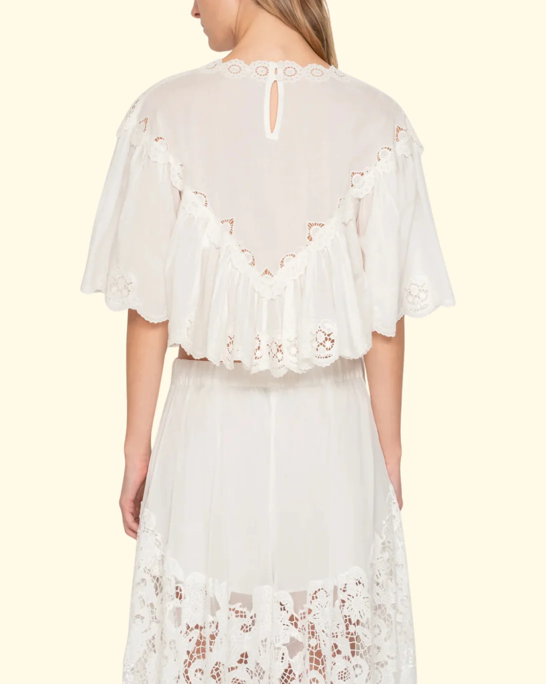 Sofia Embroidery Top | Cream - Image 2