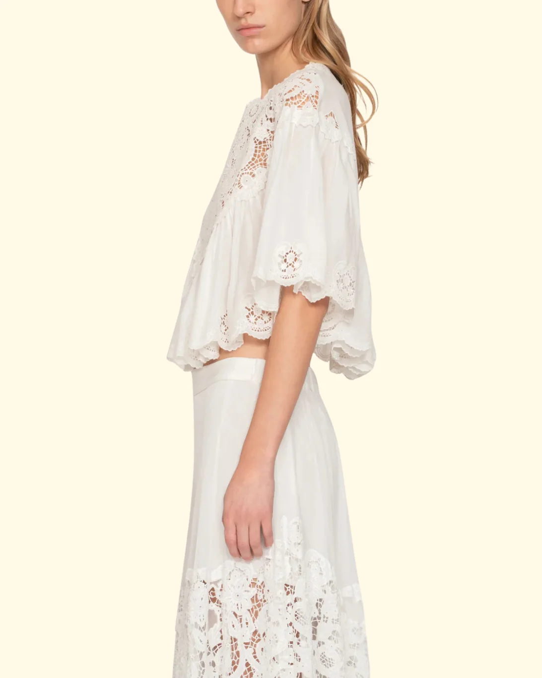 Sofia Embroidery Top | Cream - Image 3