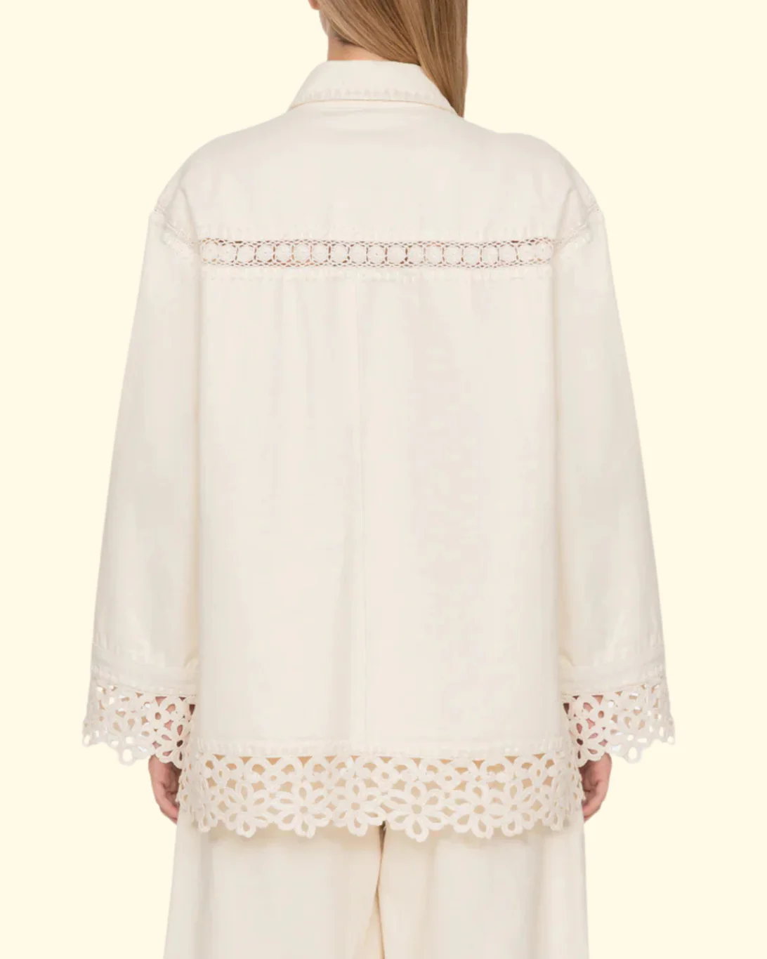 Stasia Denim Jacket | Cream - Image 2