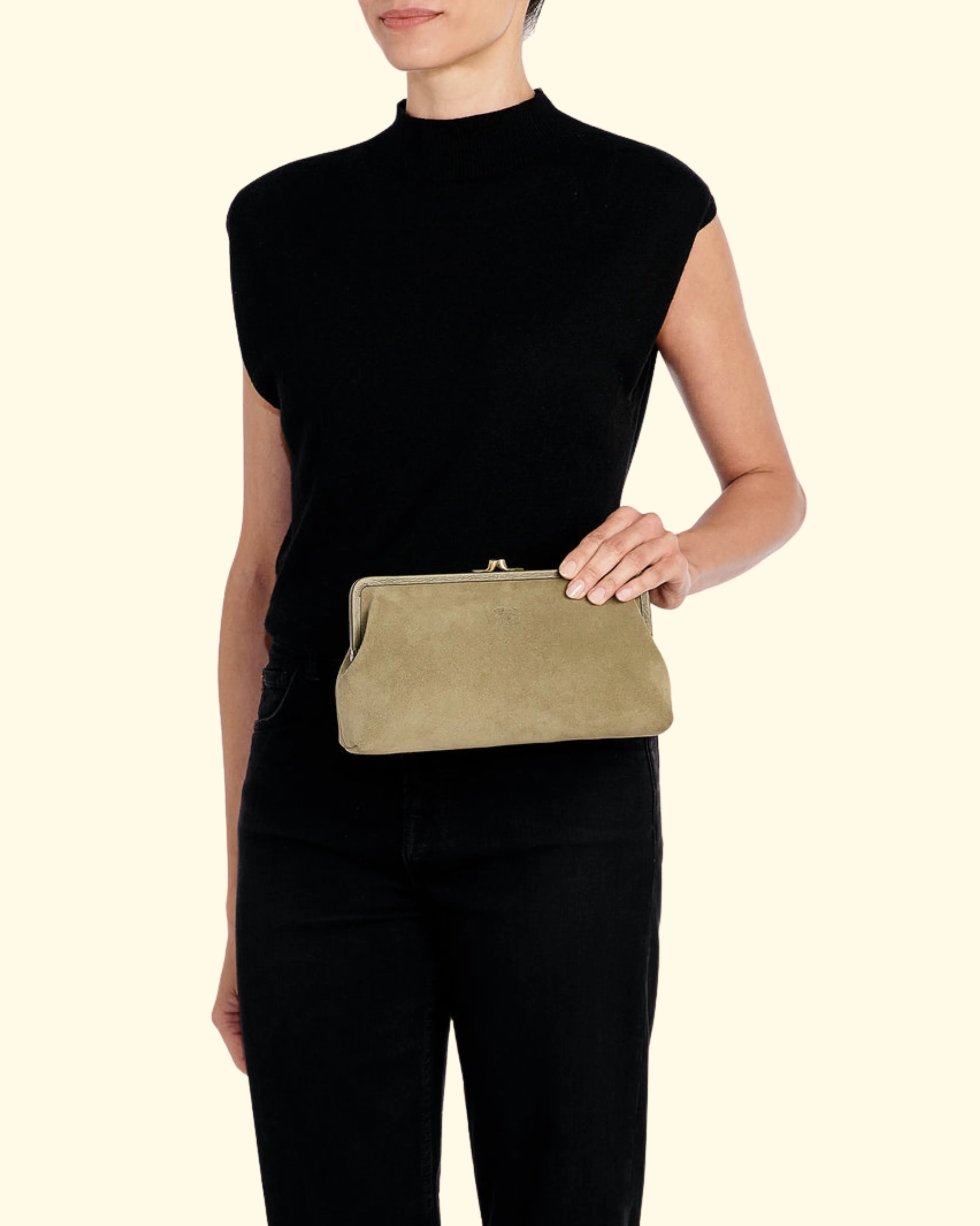 Suede Classic Clutch | Bamboo - Image 3