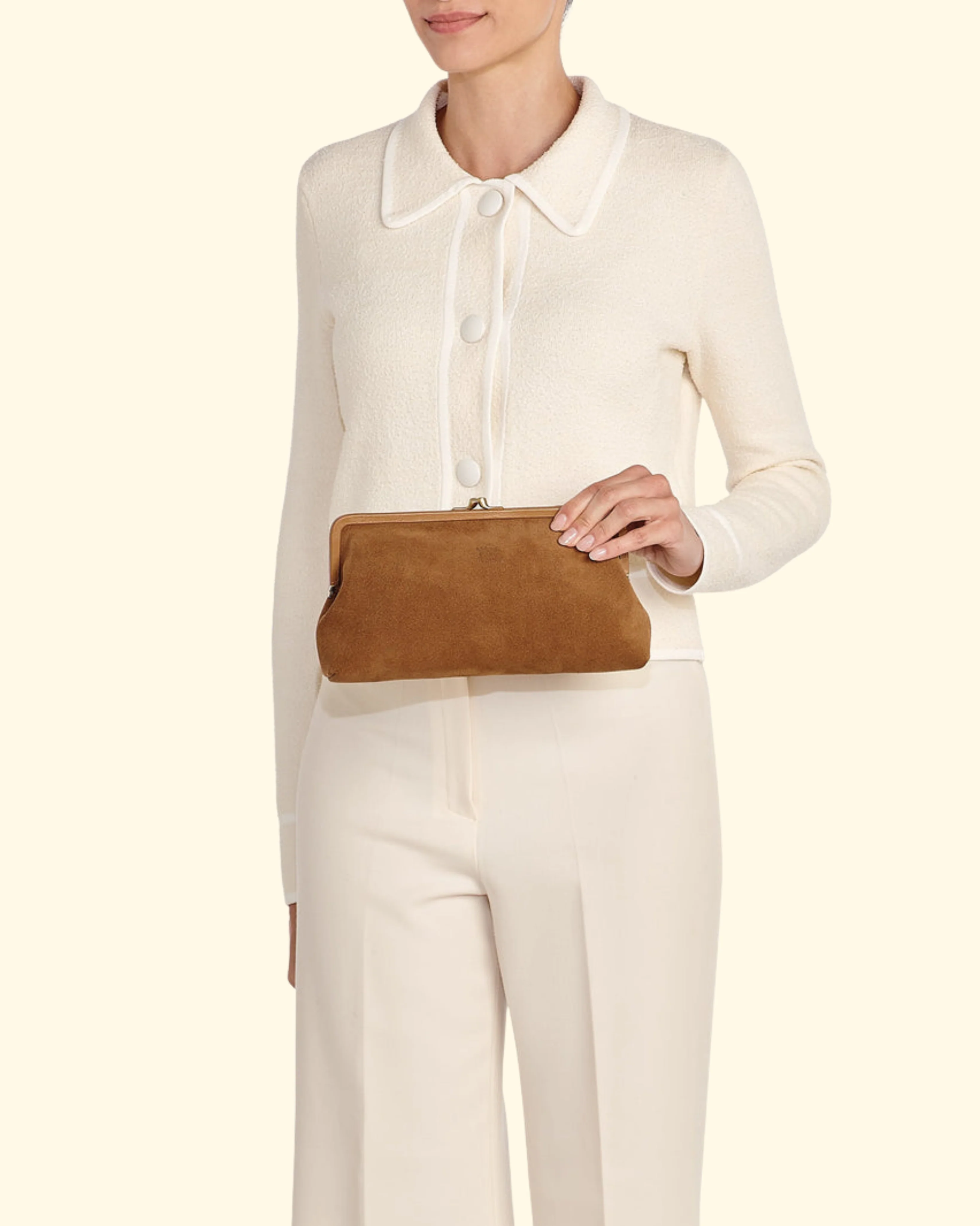 Suede Classic Clutch | Gianduia - Image 3