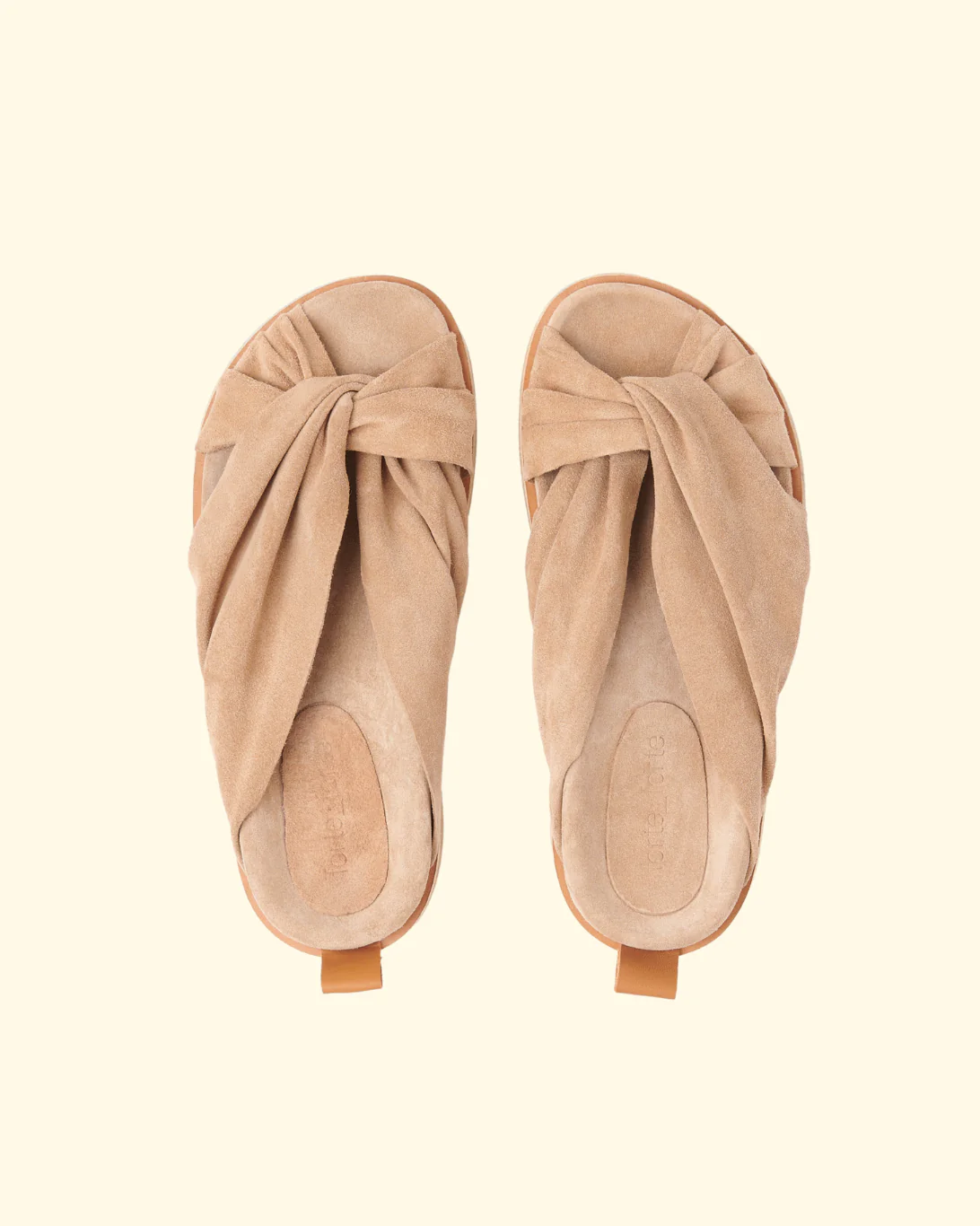 Suede Crossed Sandals | Sand