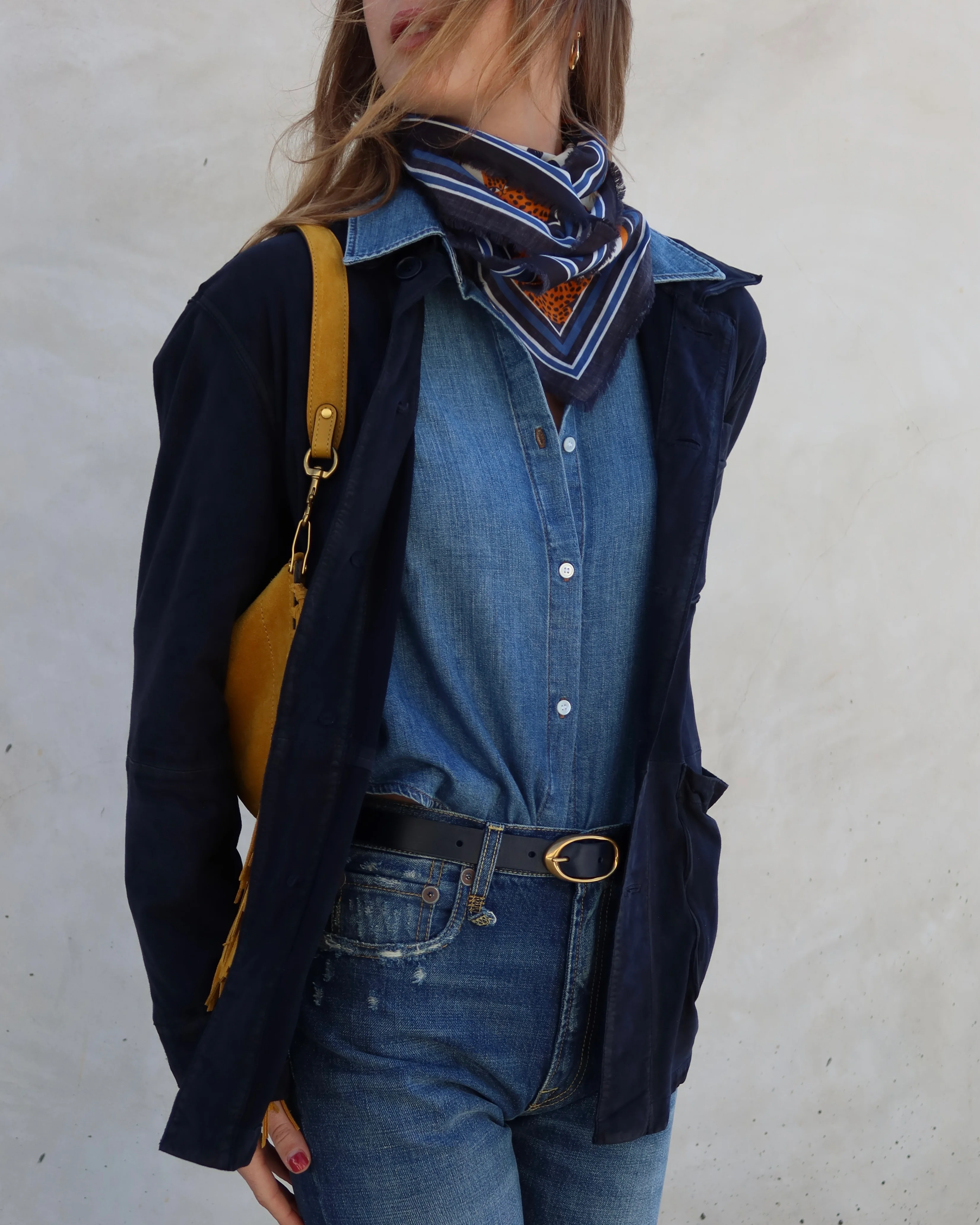 Suede Jacket | Blue - Image 2