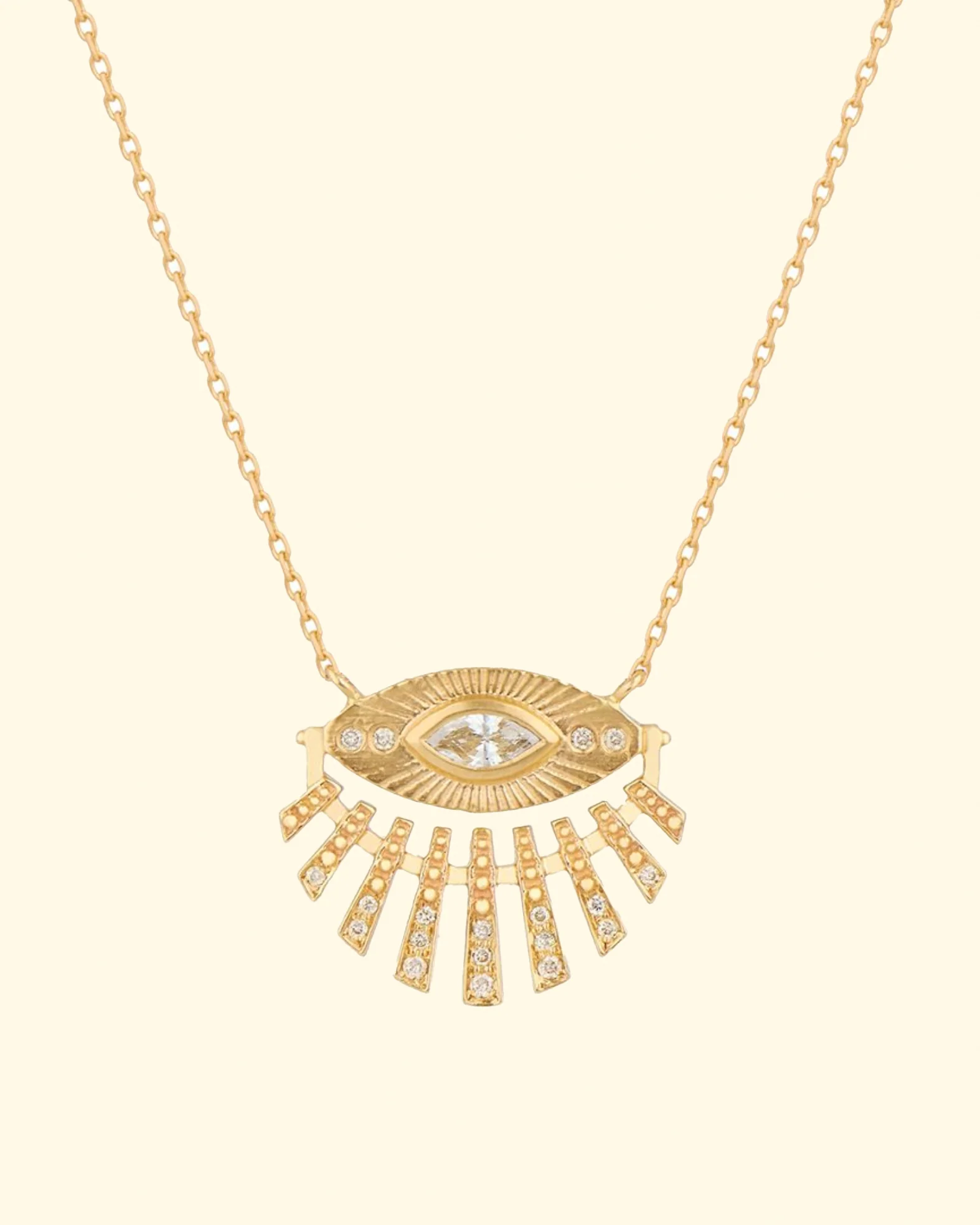 Sun Eye and Diamonds Necklace