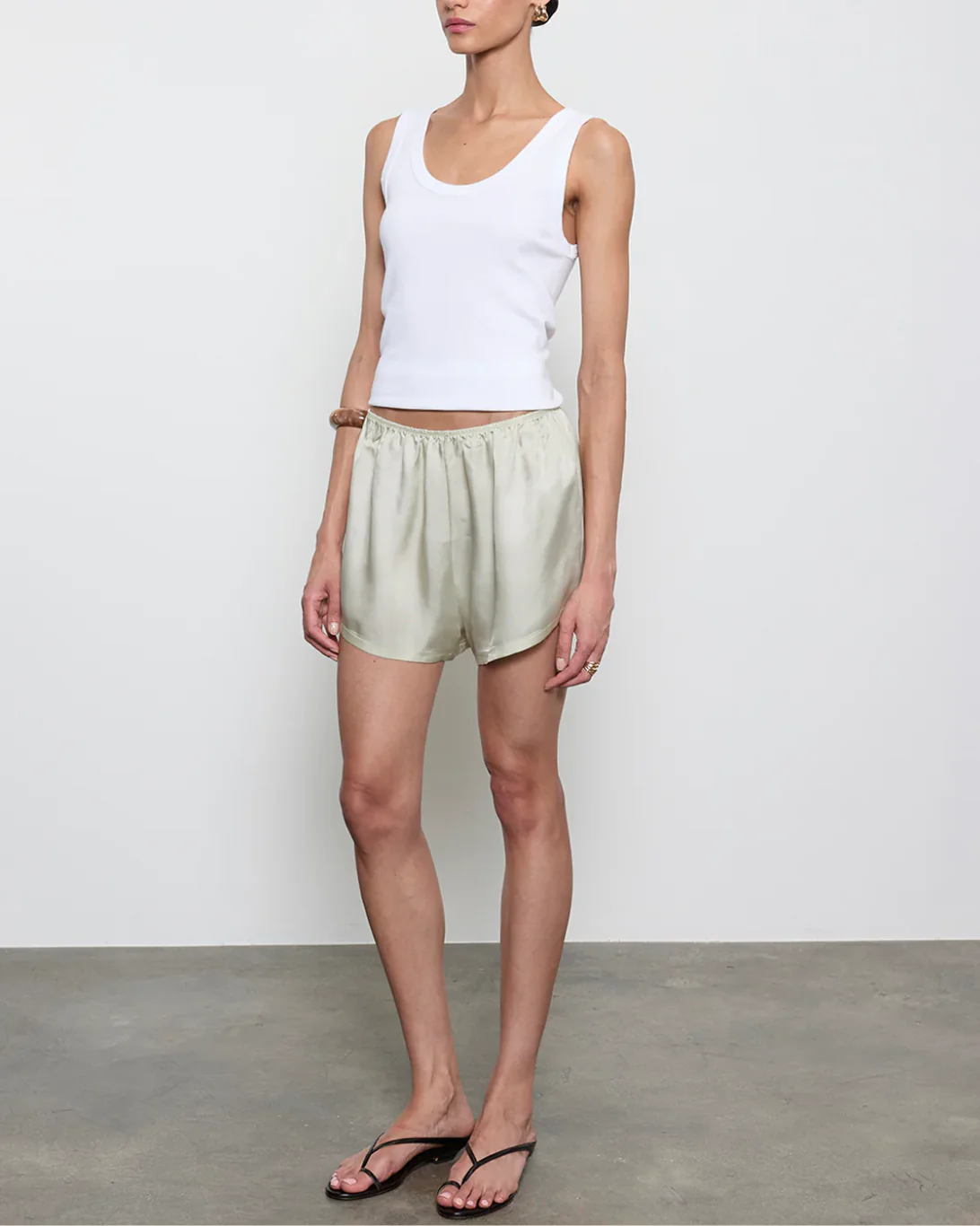 Supima Baby Rib Tank | White - Image 3