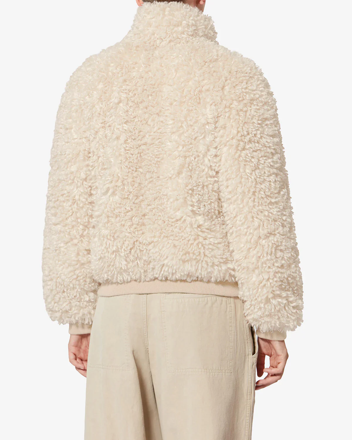 Tayma Curly Coat | Ecru - Image 4