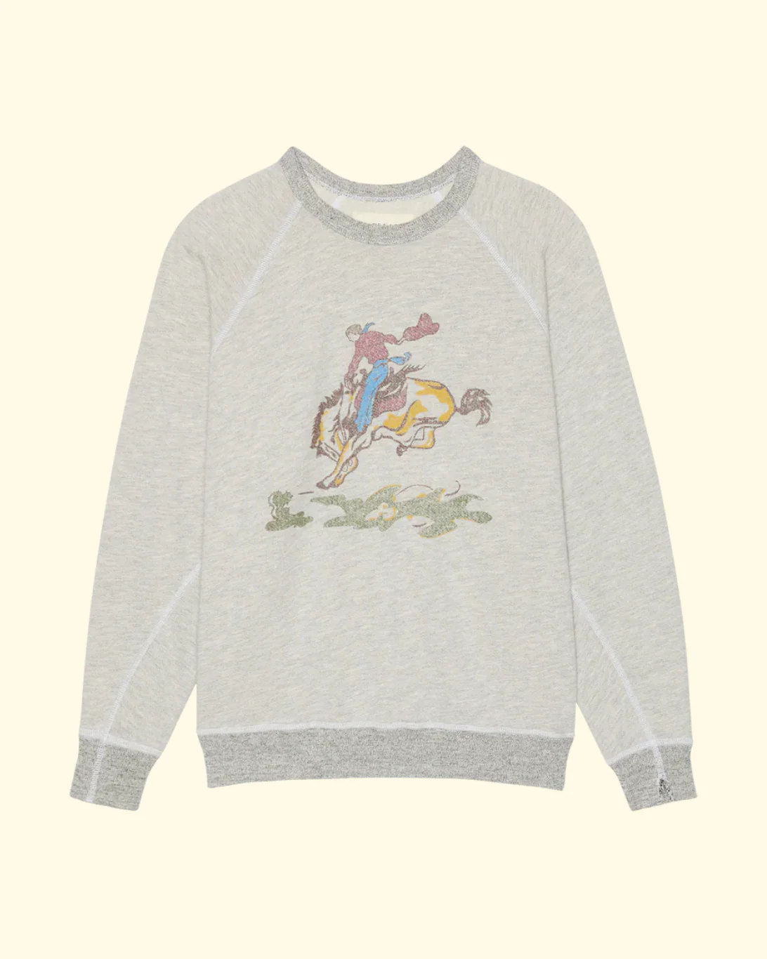 The College Sweatshirt W/Rider Graphic | Soft Heather