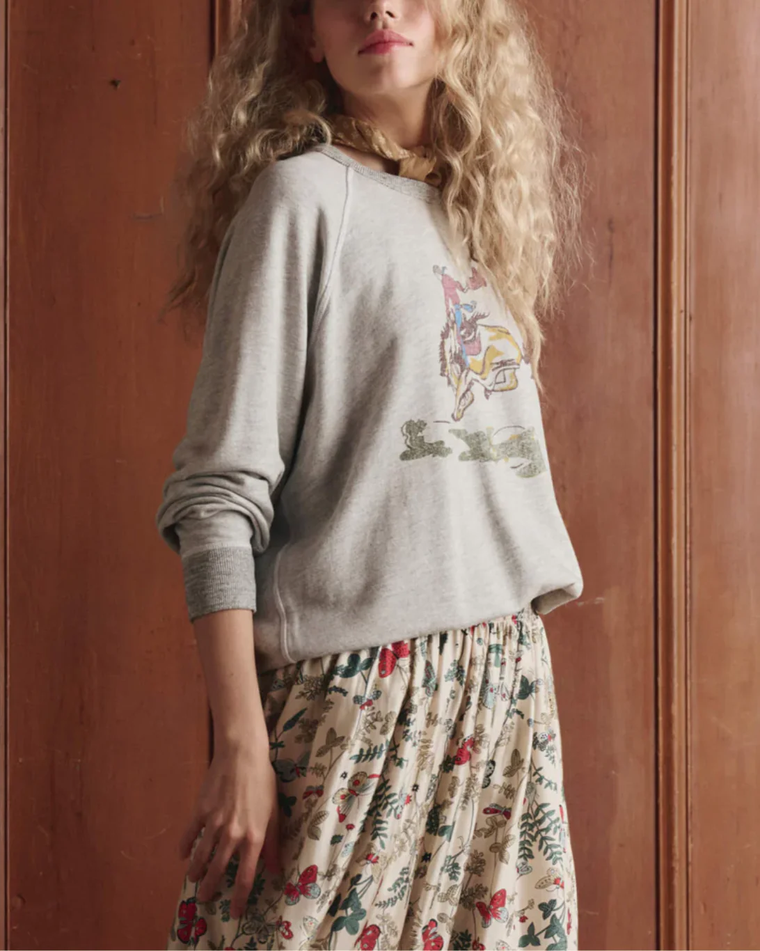 The College Sweatshirt W/Rider Graphic | Soft Heather - Image 4