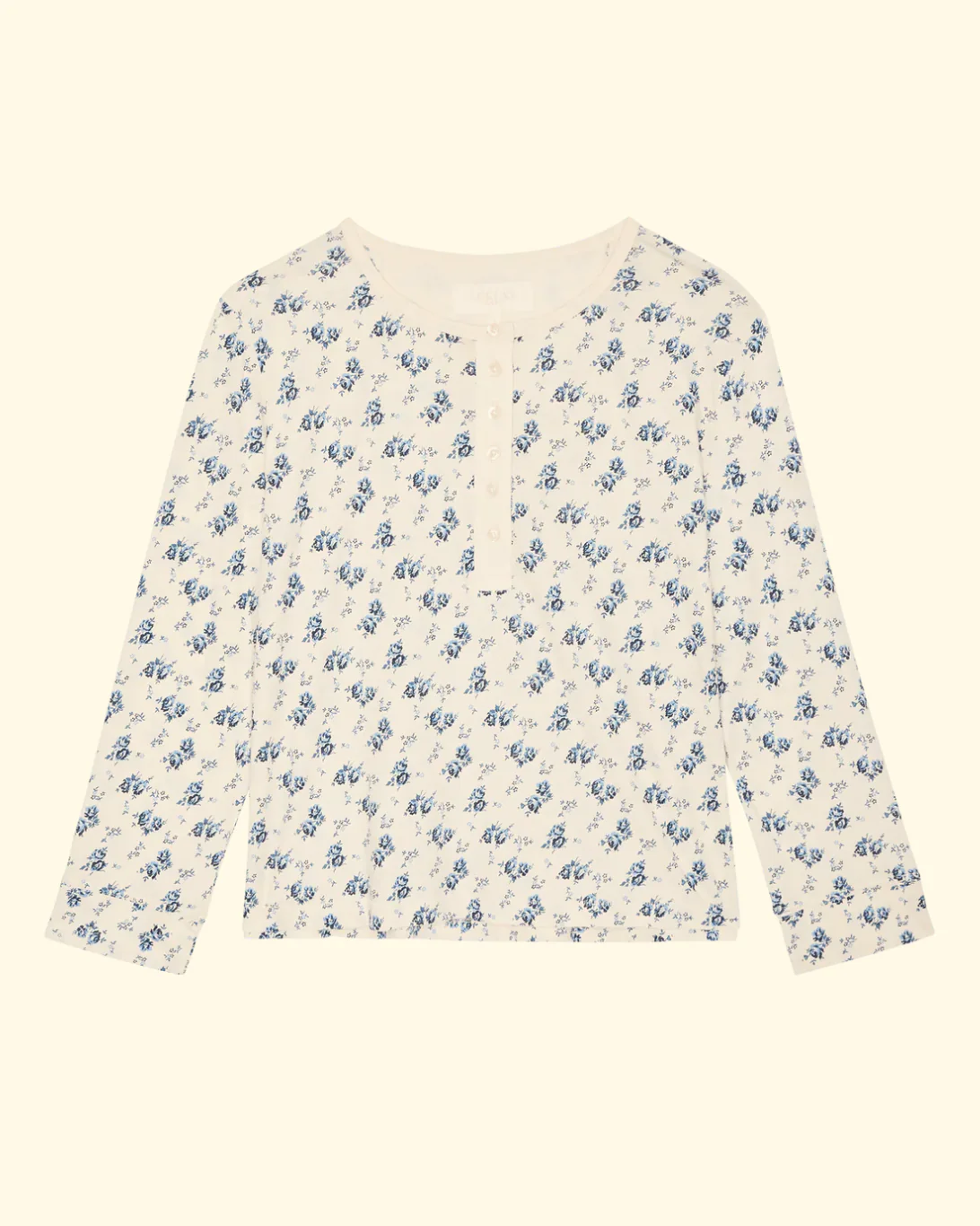 The Crop Sleep Henley | Indigo Rose