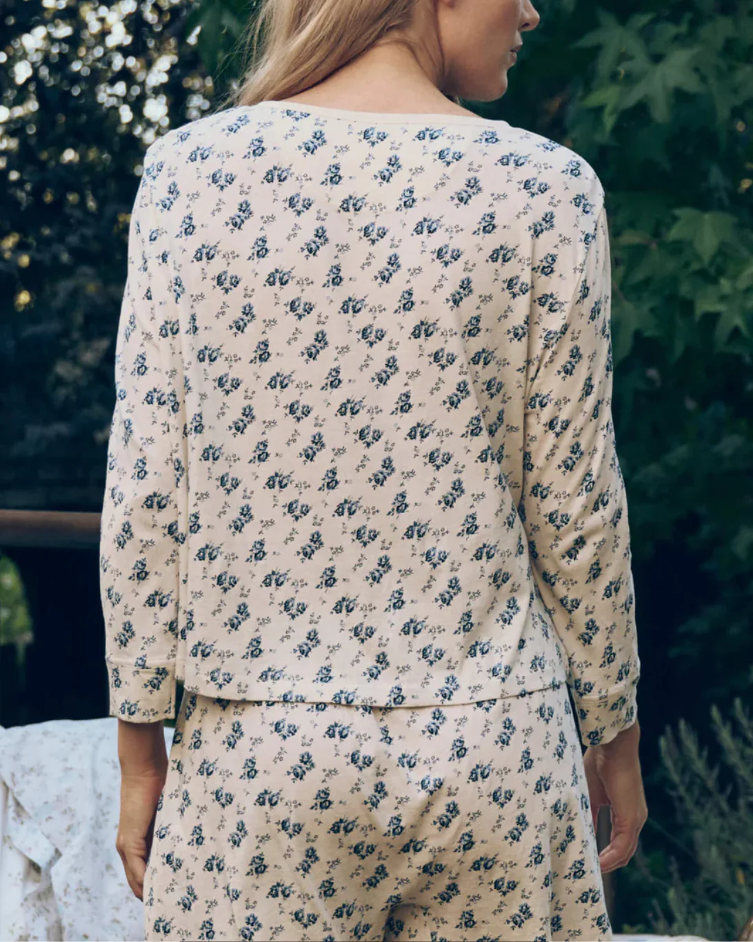 The Crop Sleep Henley | Indigo Rose - Image 3