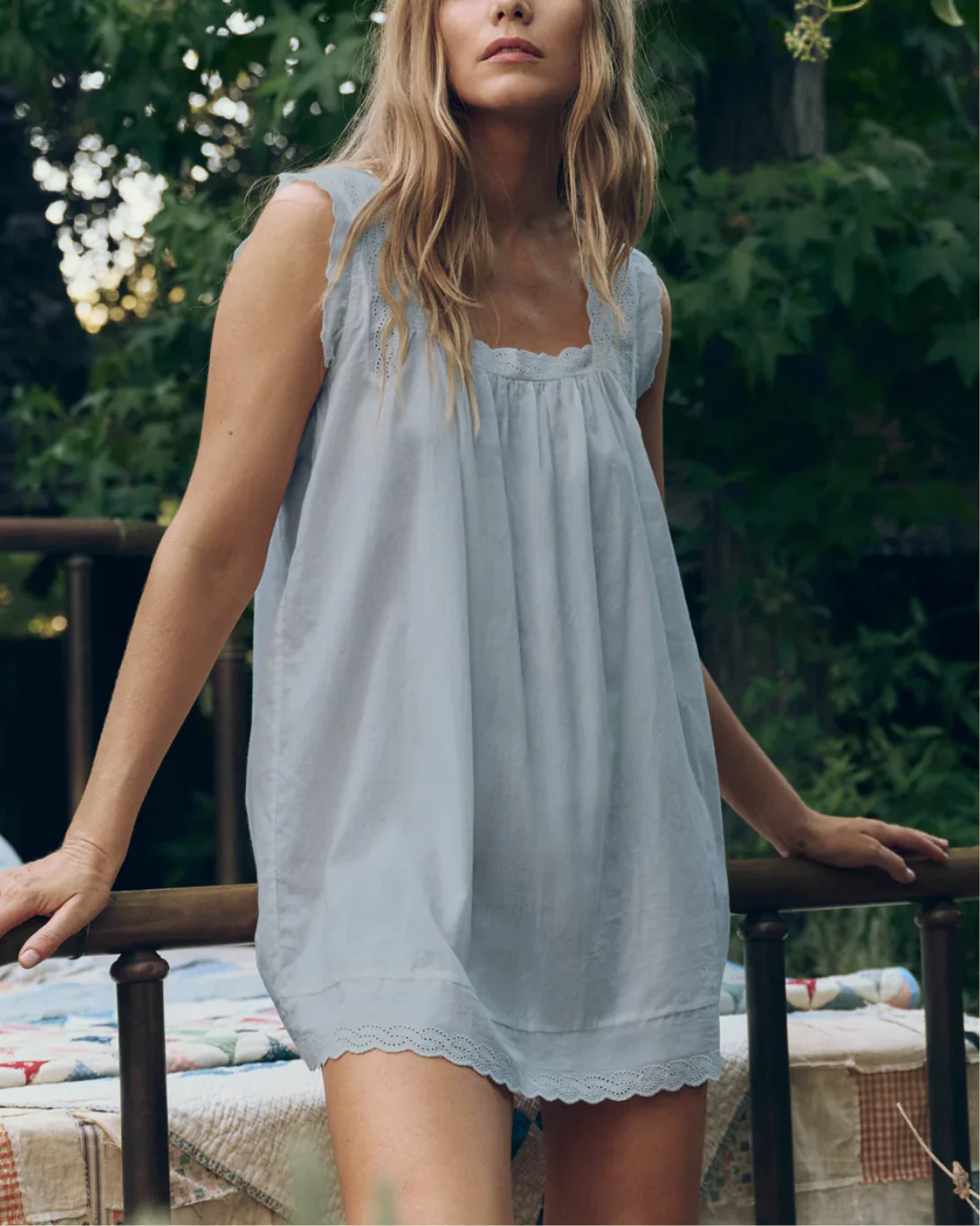 The Eyelet Mini Tank Dress | Rainwater - Image 2