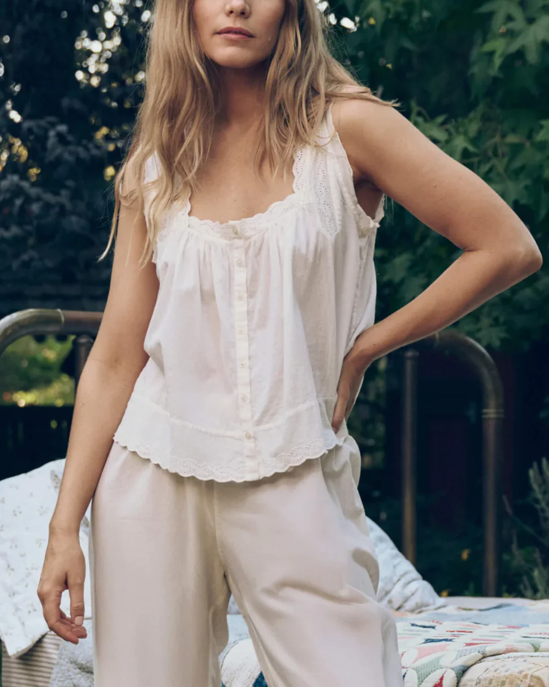 The Eyelet Tank | True White - Image 2