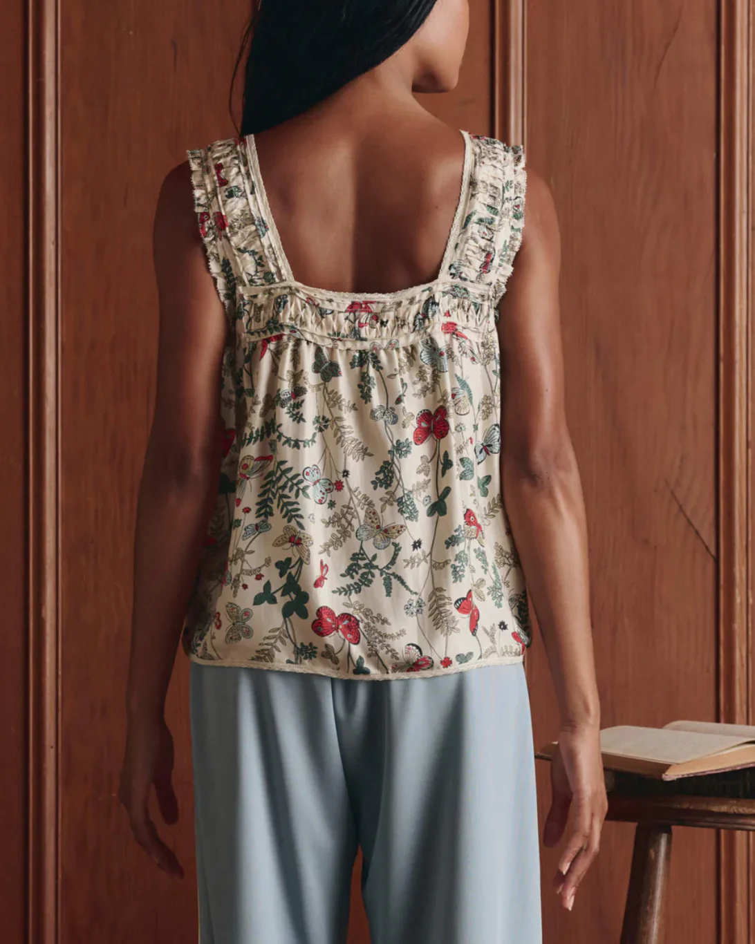 The Victorian Pleat Tank | Floating Butterfly - Image 4
