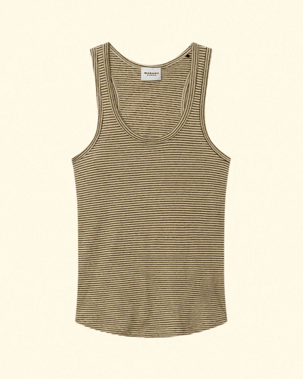 Thea Tank | Black/Beige