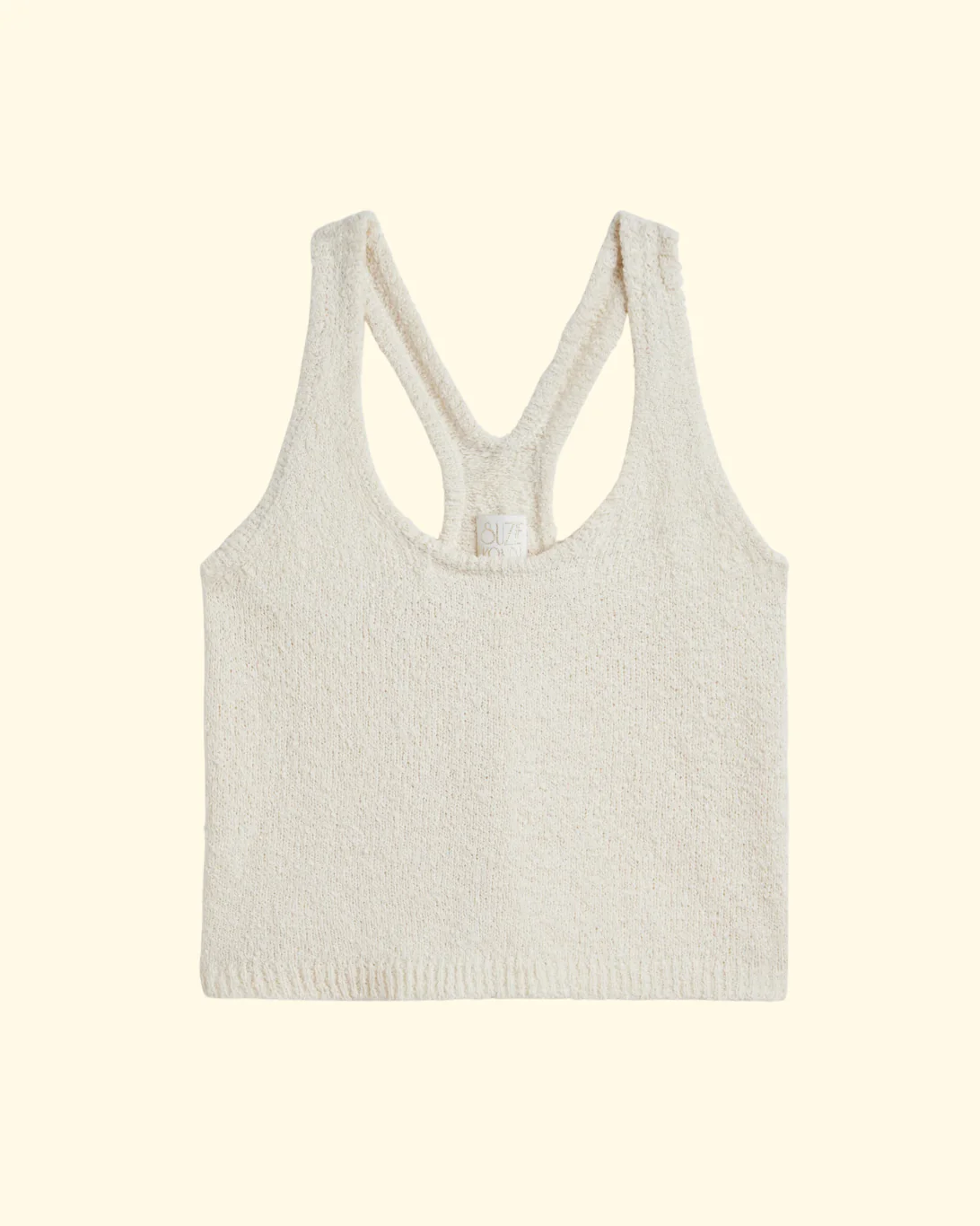 Tia Boucle Cotton Top | Ecru