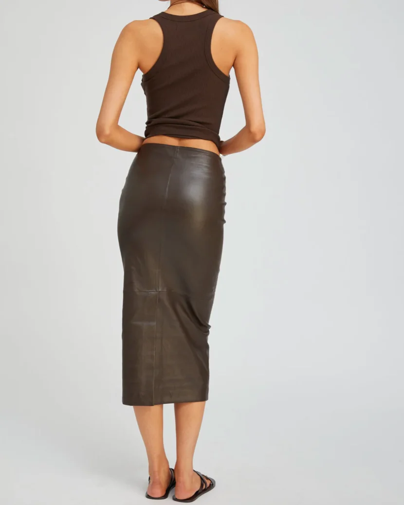 Leather Tube Skirt | Americano - Image 4